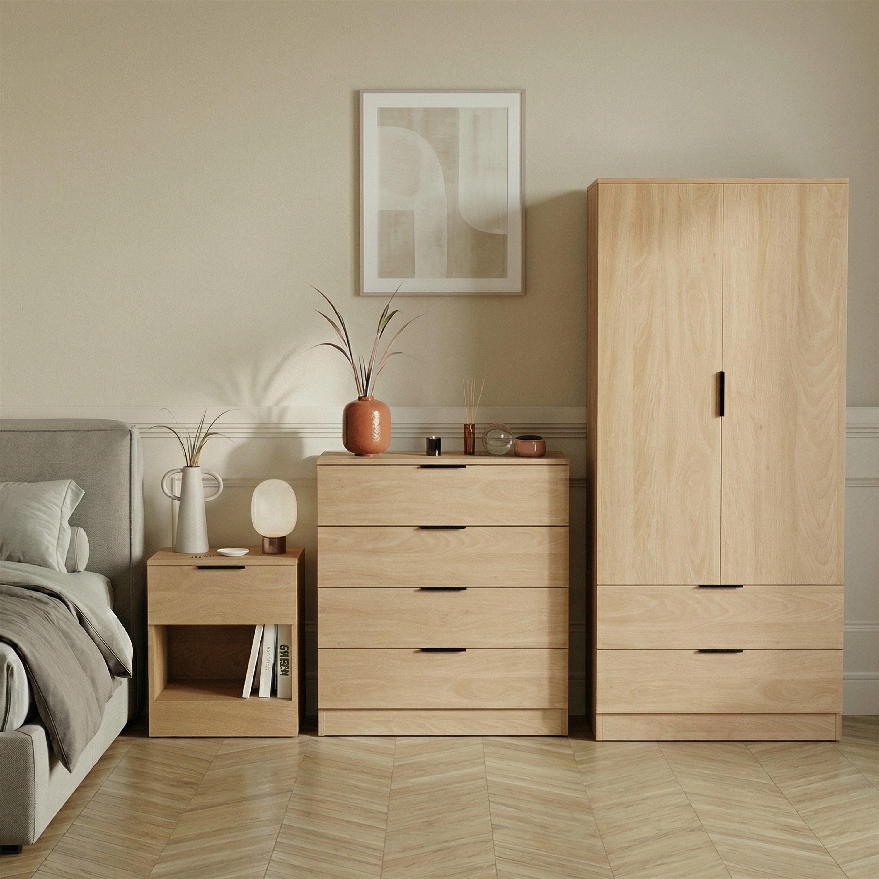 Pine - Lassic - Vida Designs Trega 3 Piece Bedroom Set 1 - 1