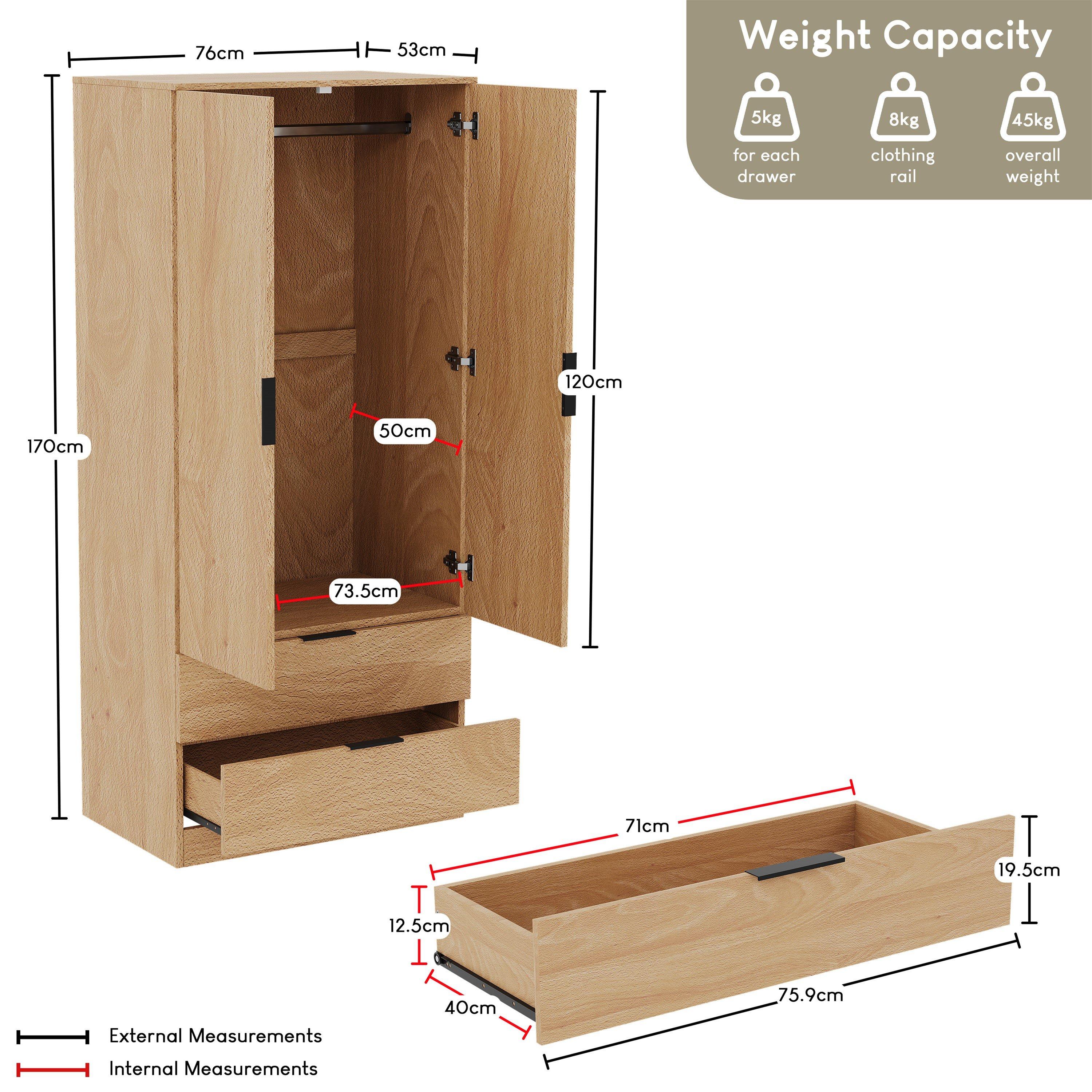 Pine - Lassic - Vida Designs Trega 3 Piece Bedroom Set 1 - 10