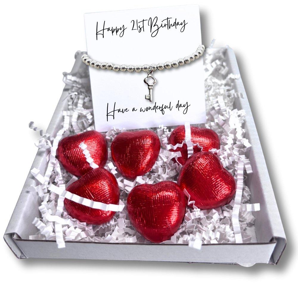 Silver - Aye Do Gifts - Happy 21st Birthday Bracelet Mini Gift Hamper - 1