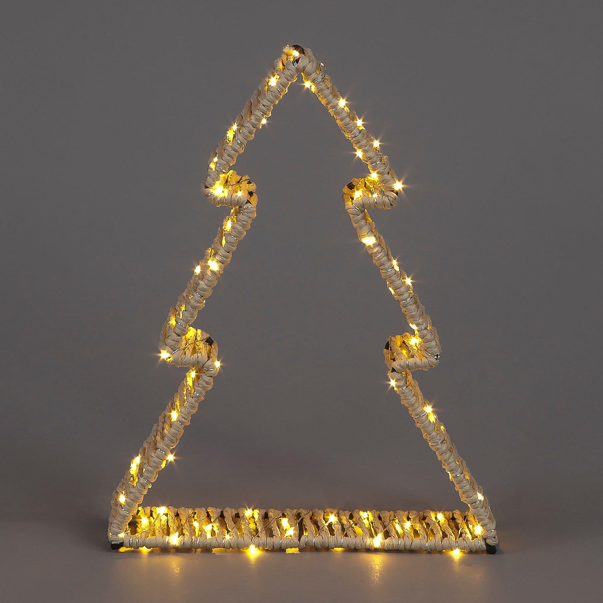 White - Snowtime - 29cm LED Lit Christmas Tree Decoration