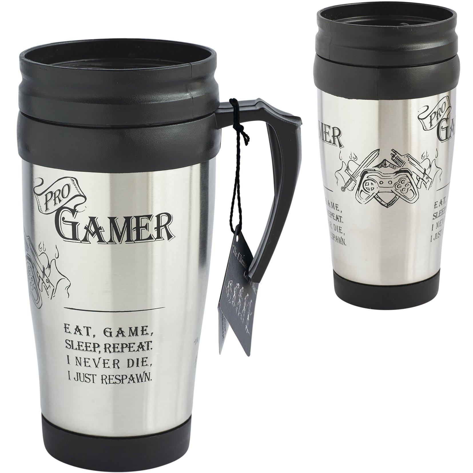 Silver - Ultimate Gift For Man - 8860 - Gamer Travel Mug