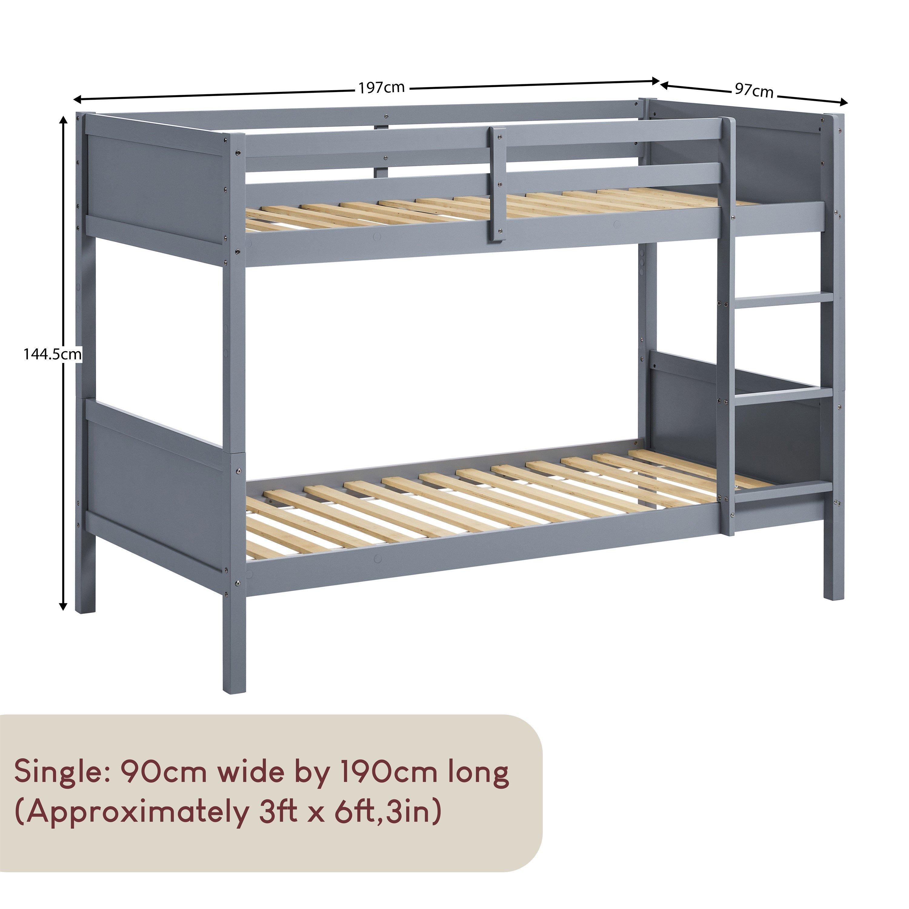 White - Lassic - Gemini Detachable Kids Bunk Bed & Mattress Set - 2