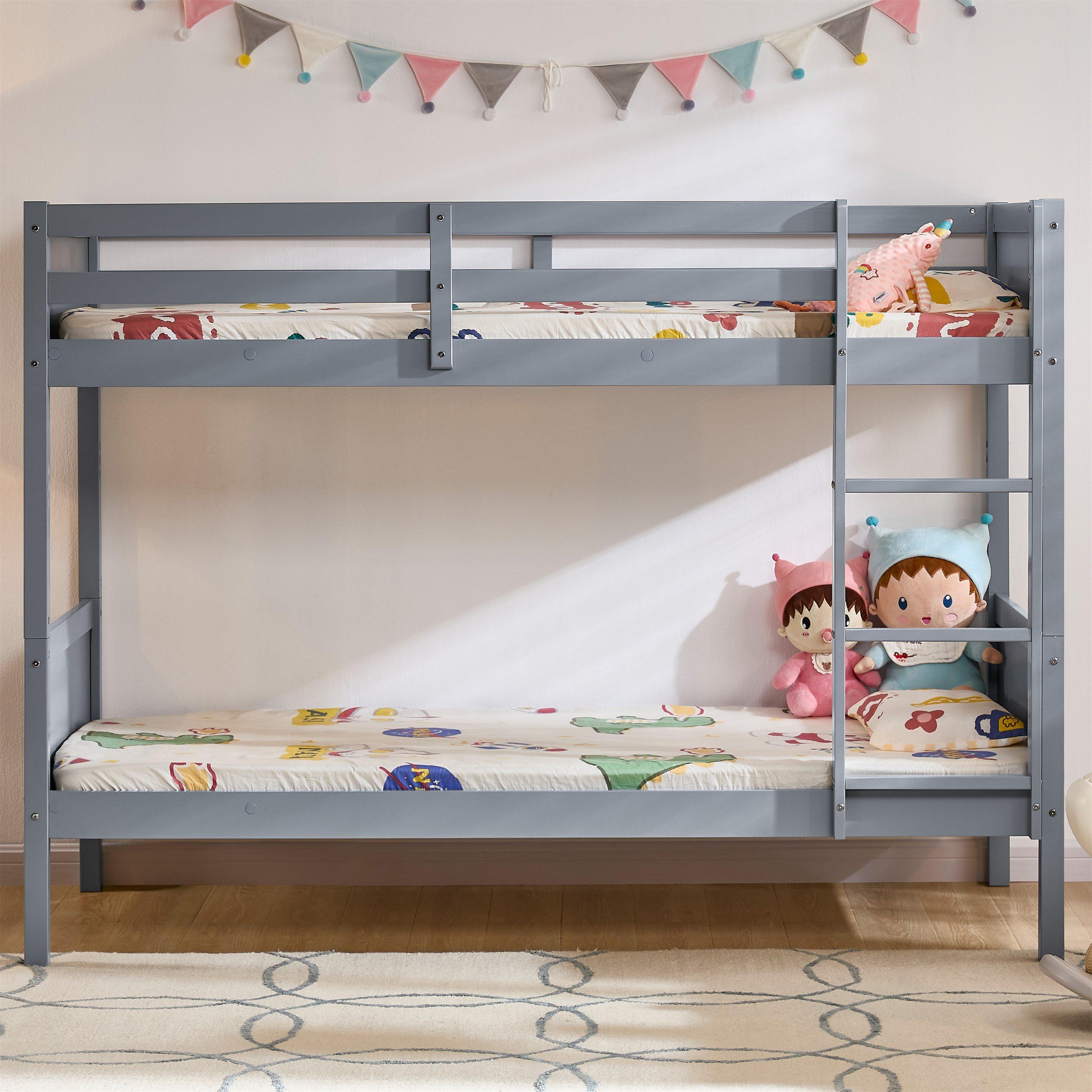 White - Lassic - Gemini Detachable Kids Bunk Bed & Mattress Set - 3