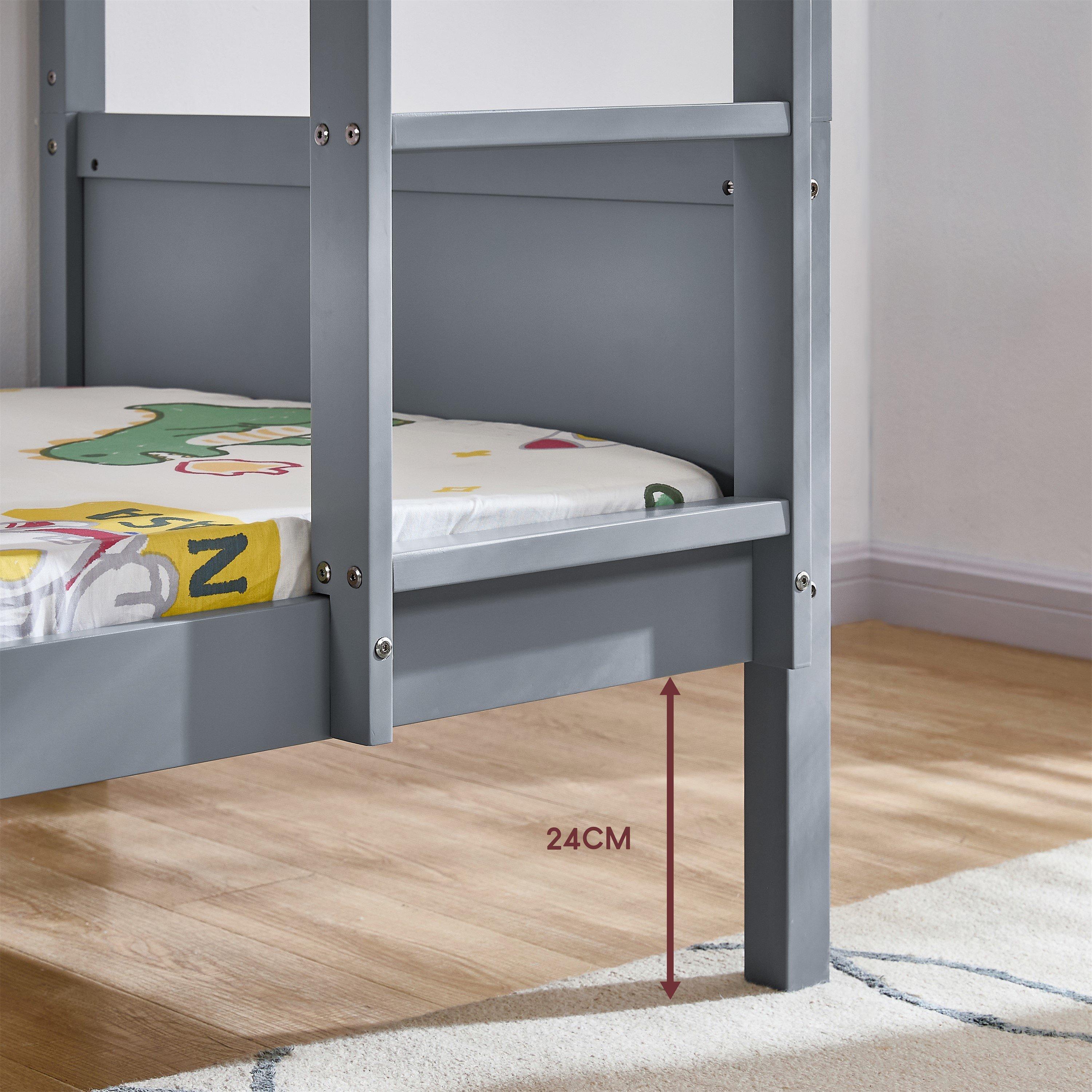 White - Lassic - Gemini Detachable Kids Bunk Bed & Mattress Set - 4