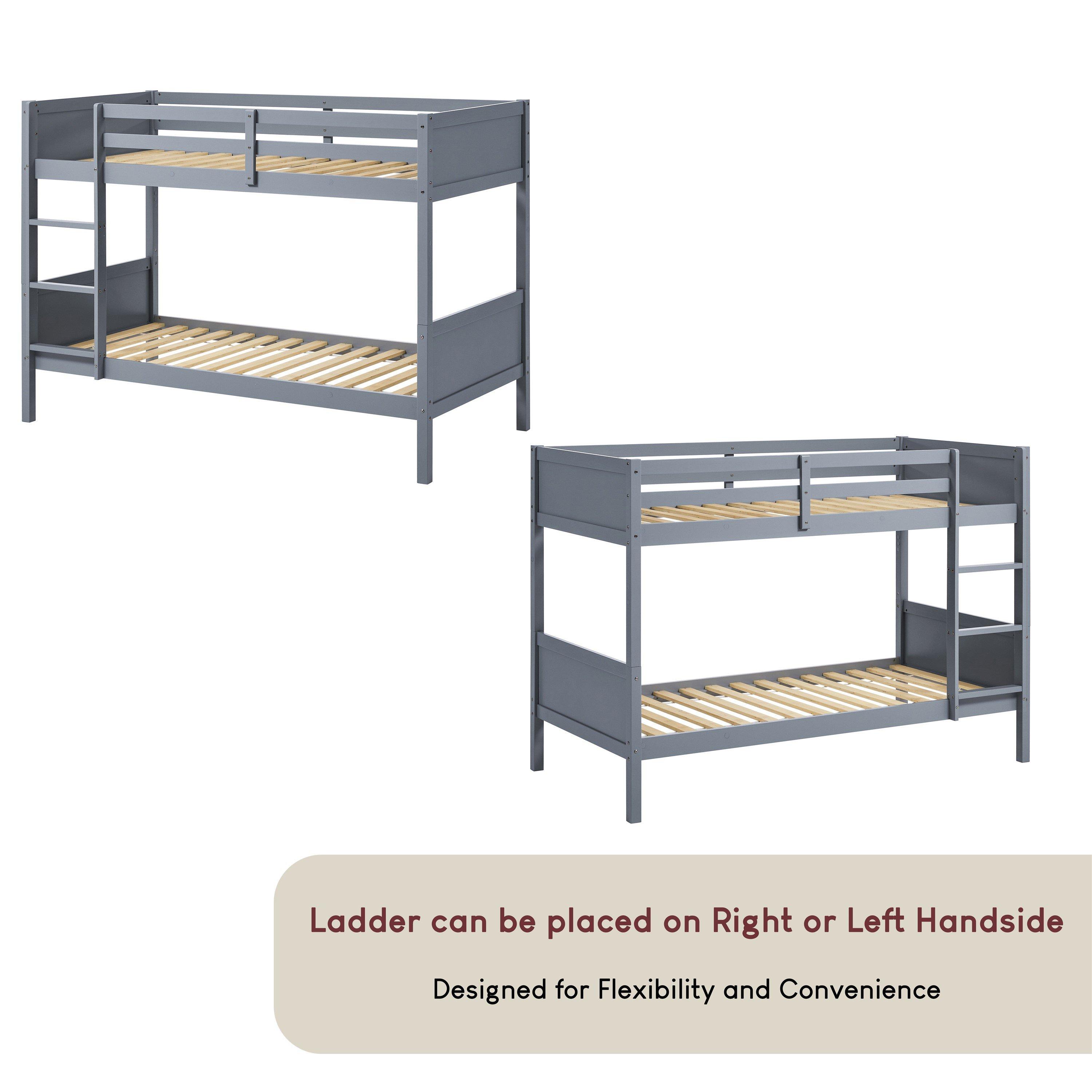 White - Lassic - Gemini Detachable Kids Bunk Bed & Mattress Set - 5
