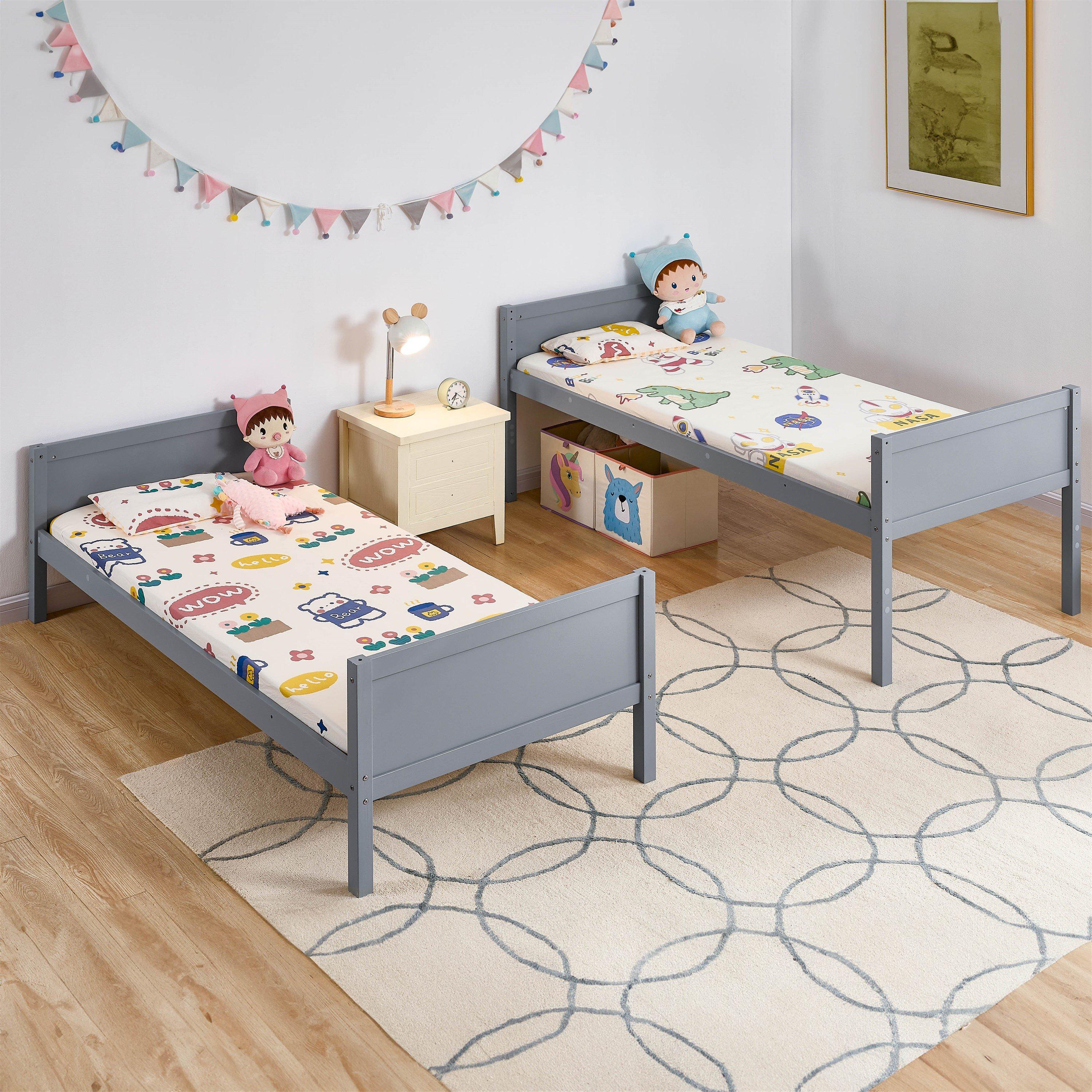 White - Lassic - Gemini Detachable Kids Bunk Bed & Mattress Set - 6