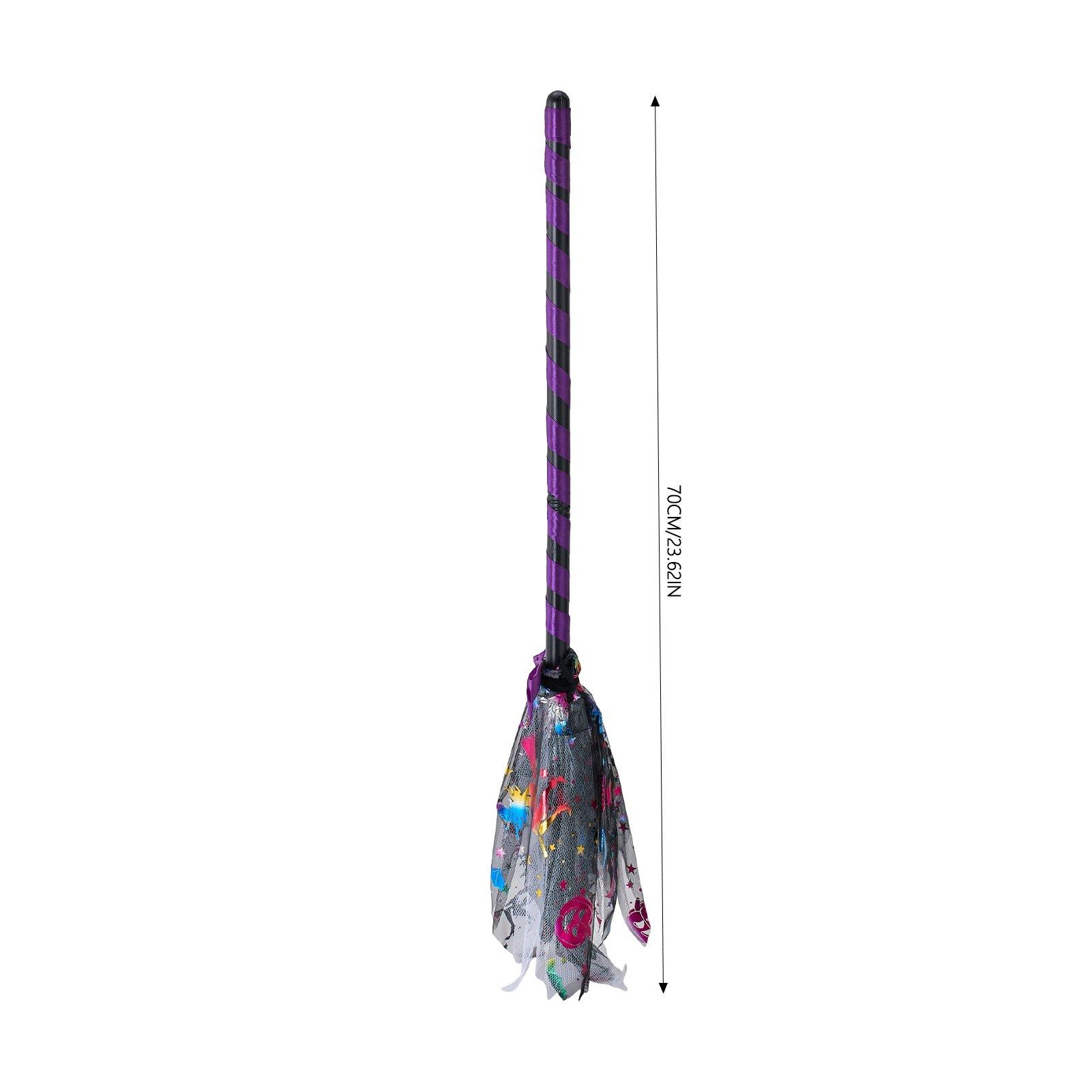 Multi - LIFE IDEAS - Halloween Witch Broom Prop - 2