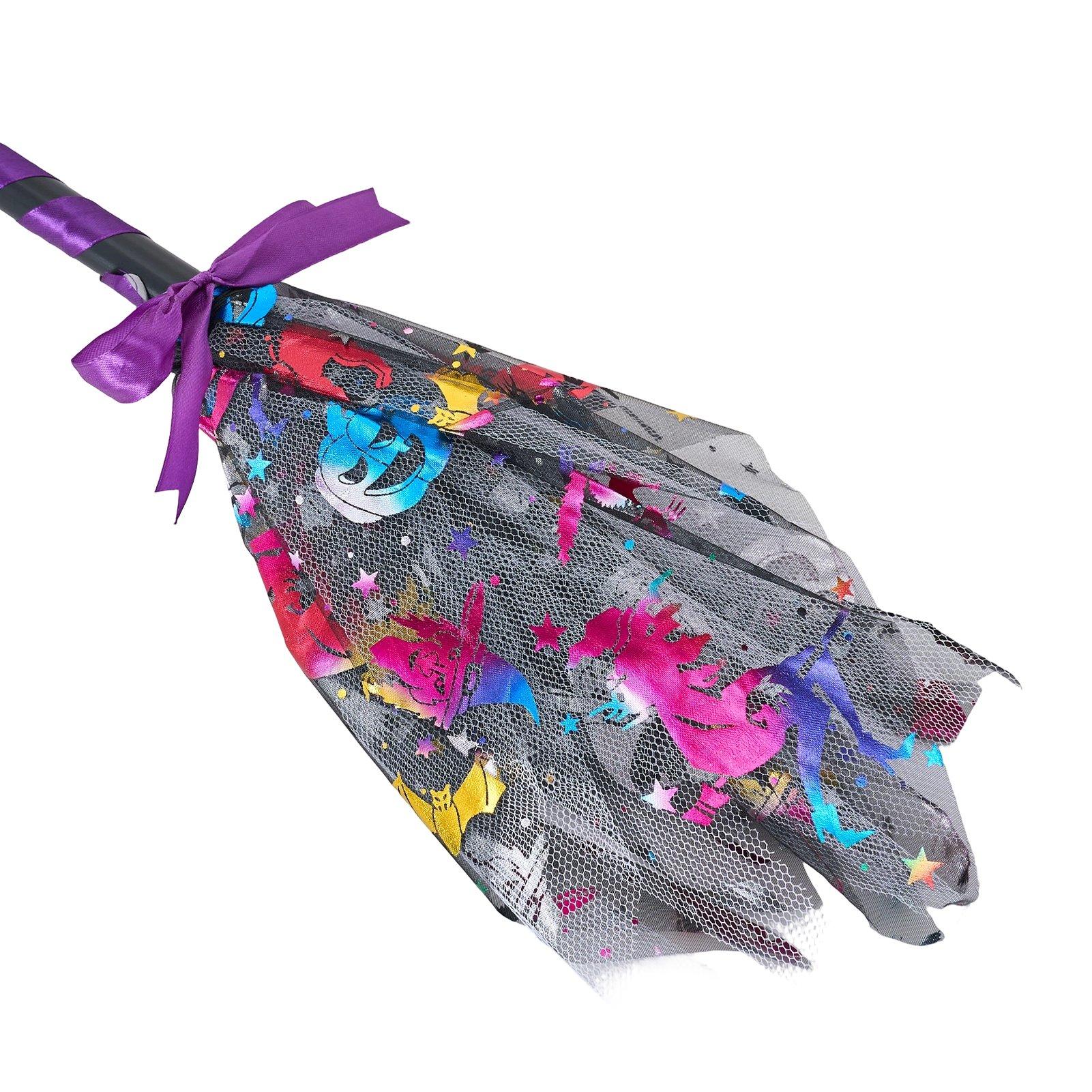 Multi - LIFE IDEAS - Halloween Witch Broom Prop - 5