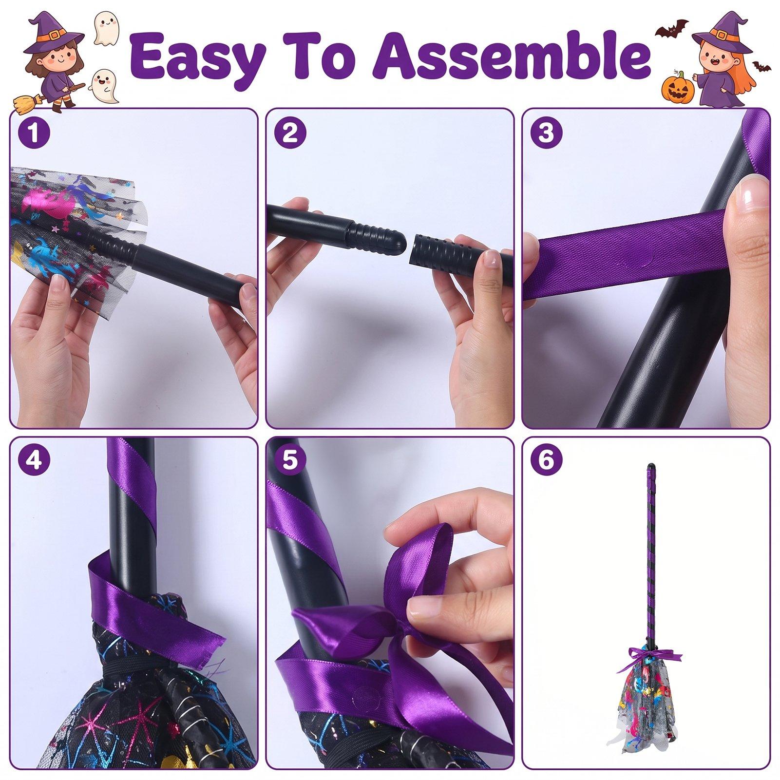 Multi - LIFE IDEAS - Halloween Witch Broom Prop - 7