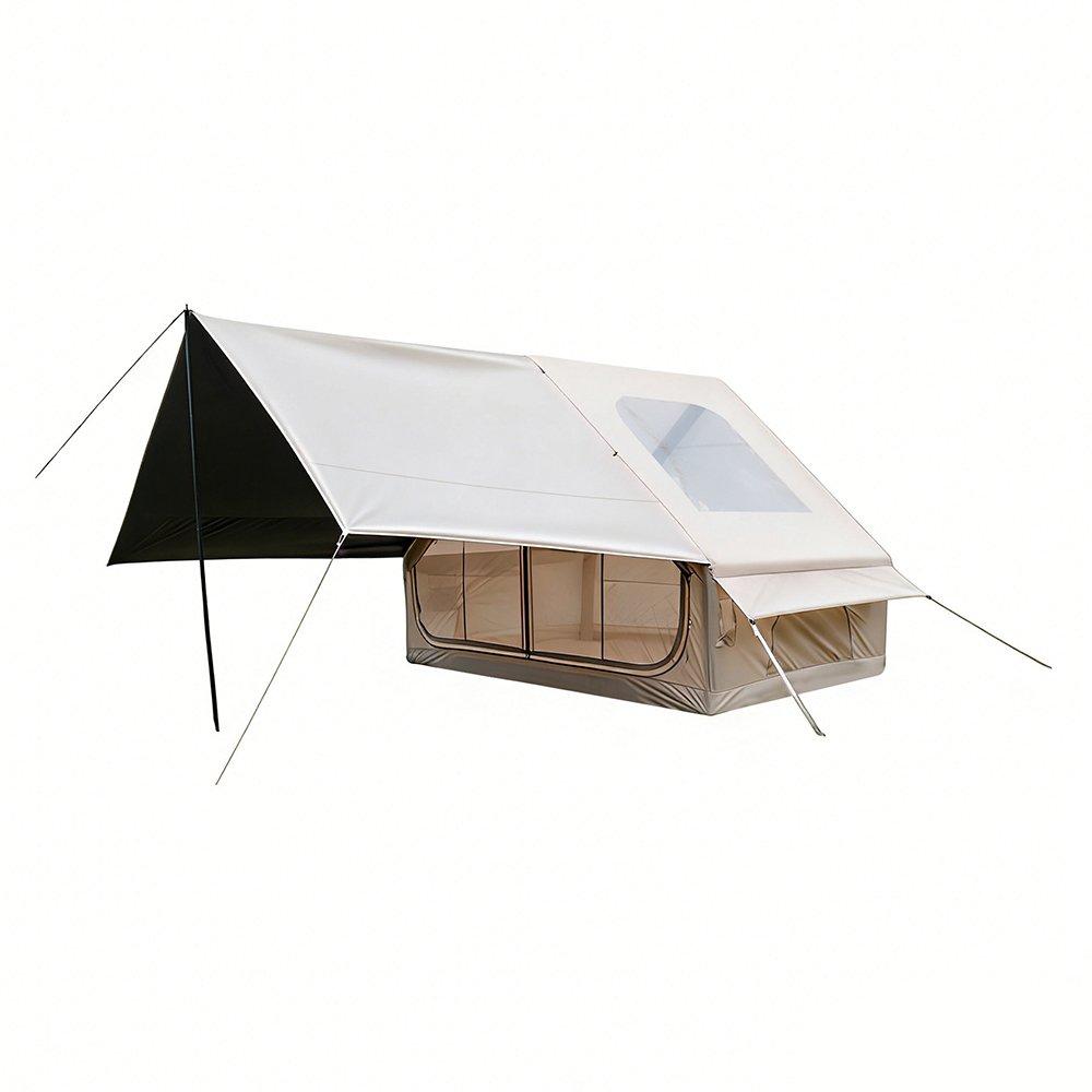Beige - Breeins - Outdoor Inflatable Camping Tent with Awning and Ha - 1