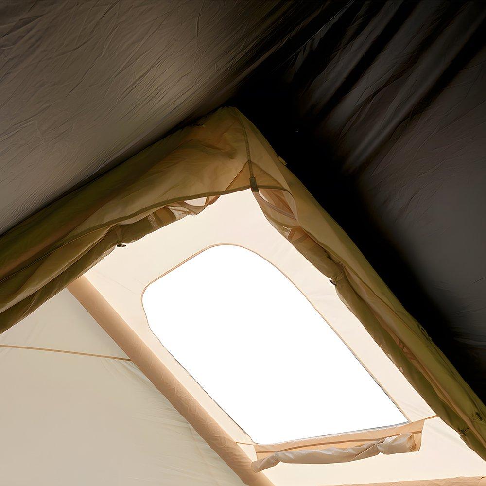Beige - Breeins - Outdoor Inflatable Camping Tent with Awning and Ha - 4