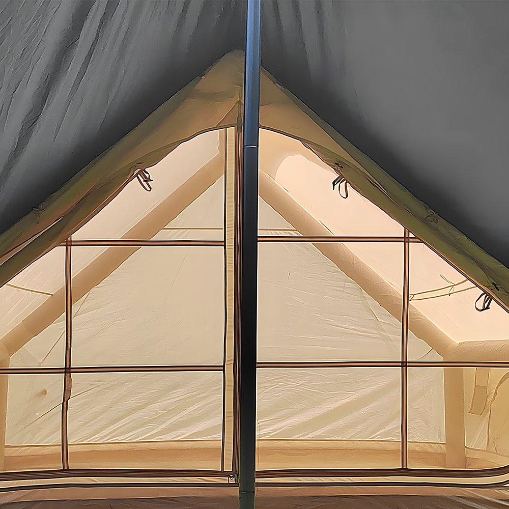 Beige - Breeins - Outdoor Inflatable Camping Tent with Awning and Ha - 5