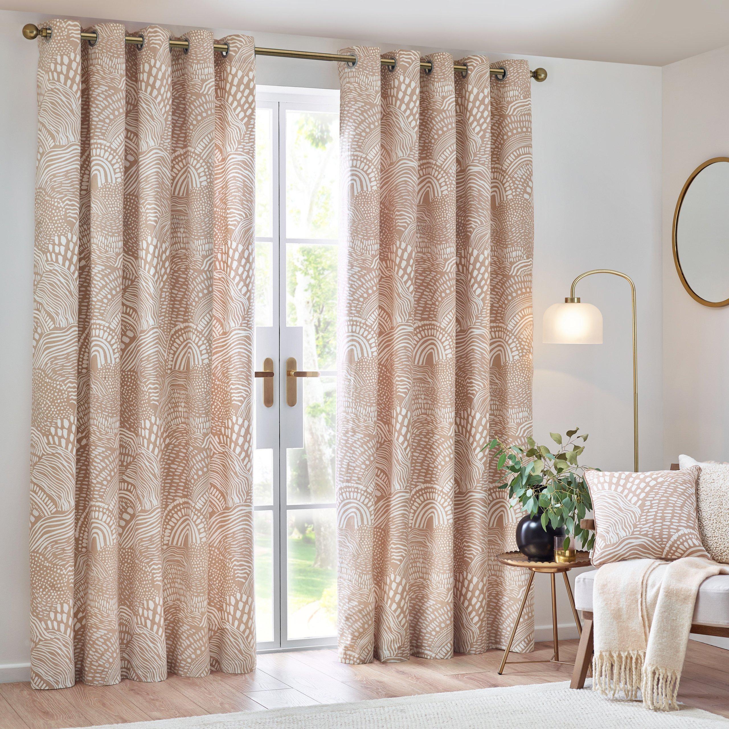 Oat - Hoem - Nola Abstract Eyelet Curtains - 2