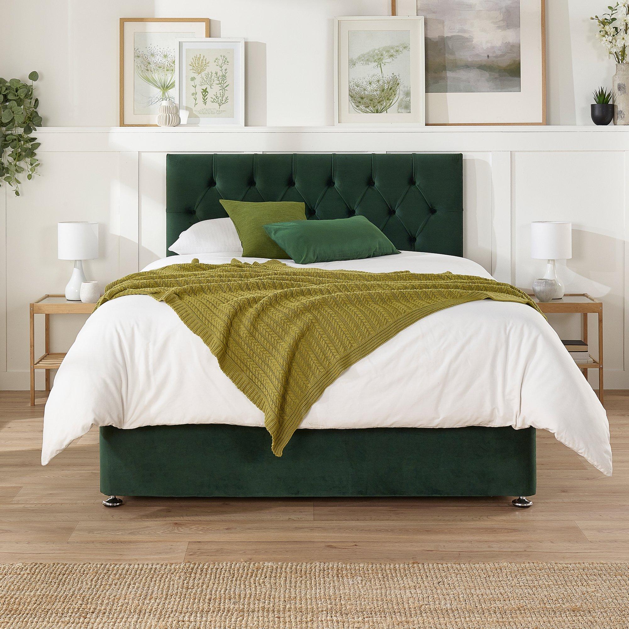 Aspire  Olivier Divan No Drawers - Pine Green - King