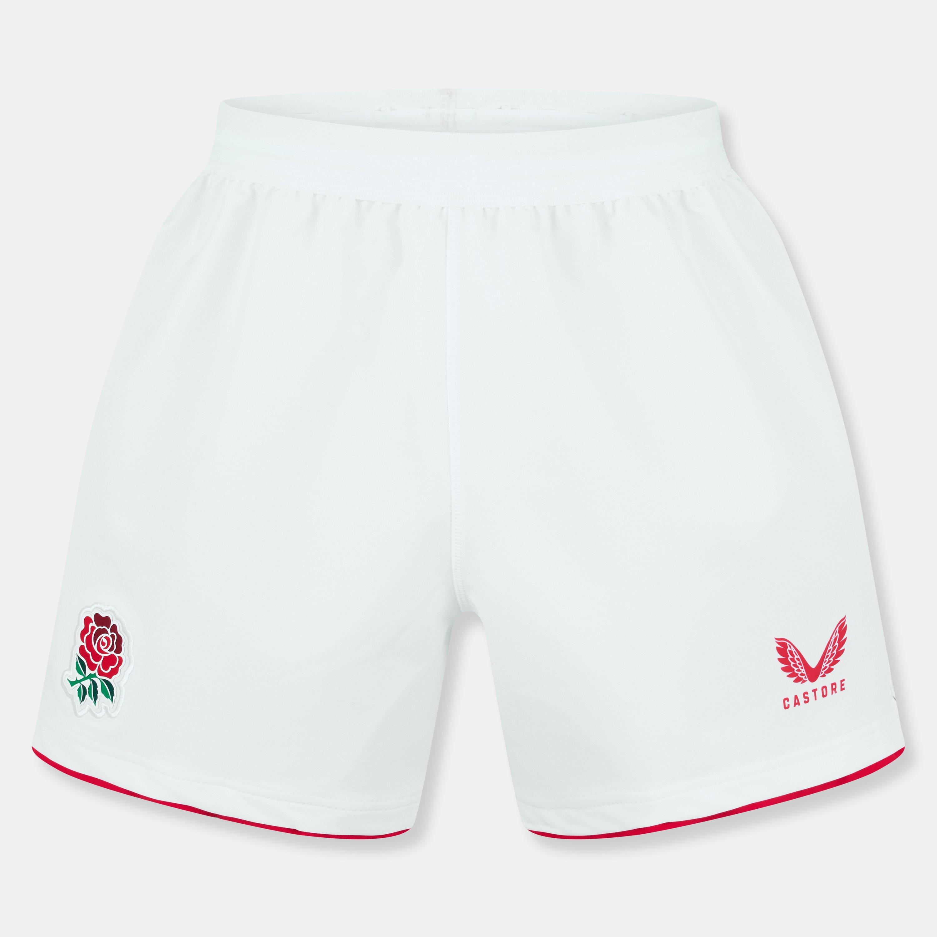 Castore Men's England Home Shorts 2025 Adults - White/Red - 2XL