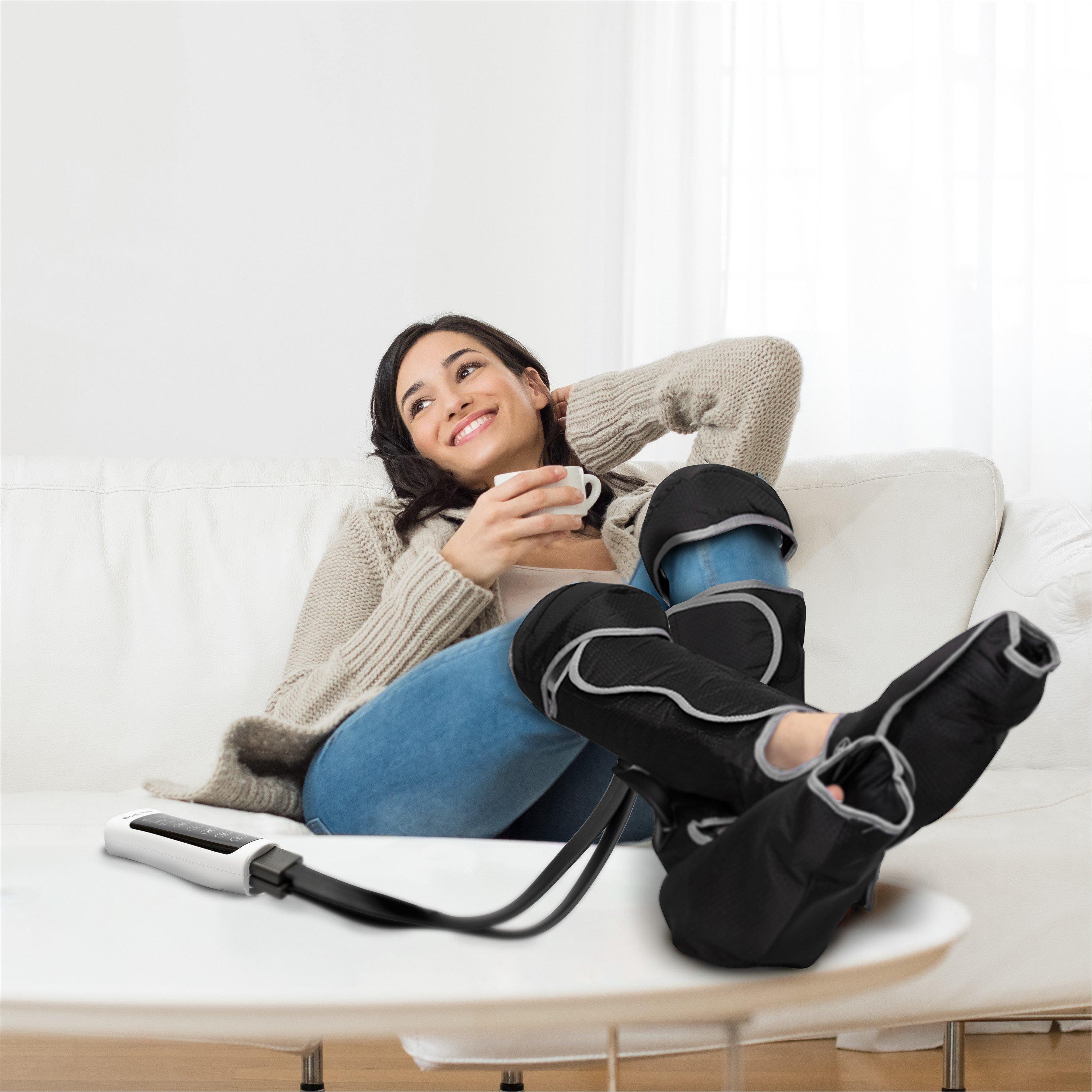 Black - Bodi-Tek - Comfort Air Compression Half Leg Massager - 3