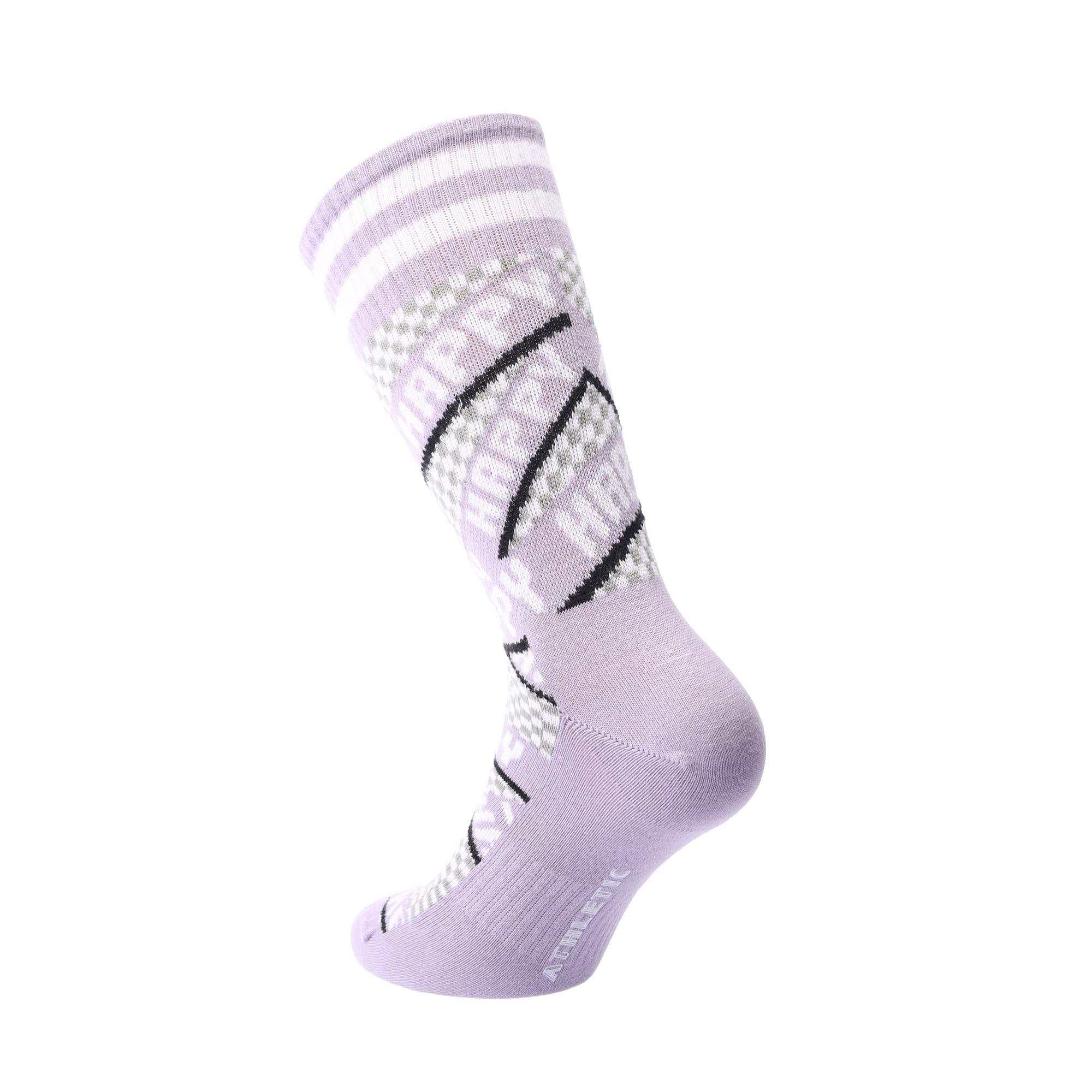 Purple - Happy Socks - Athletic Ribbon Mid High Socks - 2