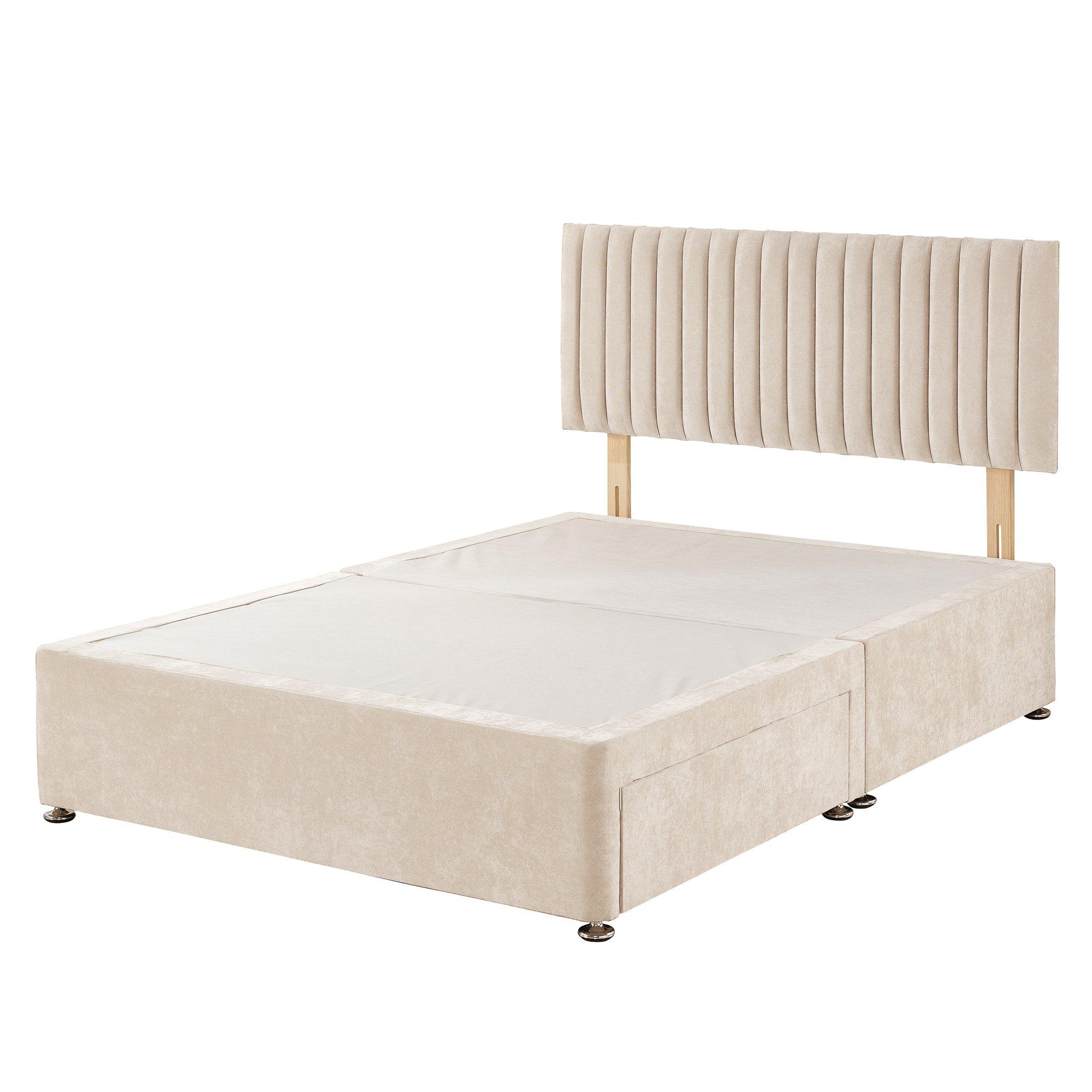 Cream - Aspire - Aspire Grant Divan and Ortho Mattress 2 Drawers - 4