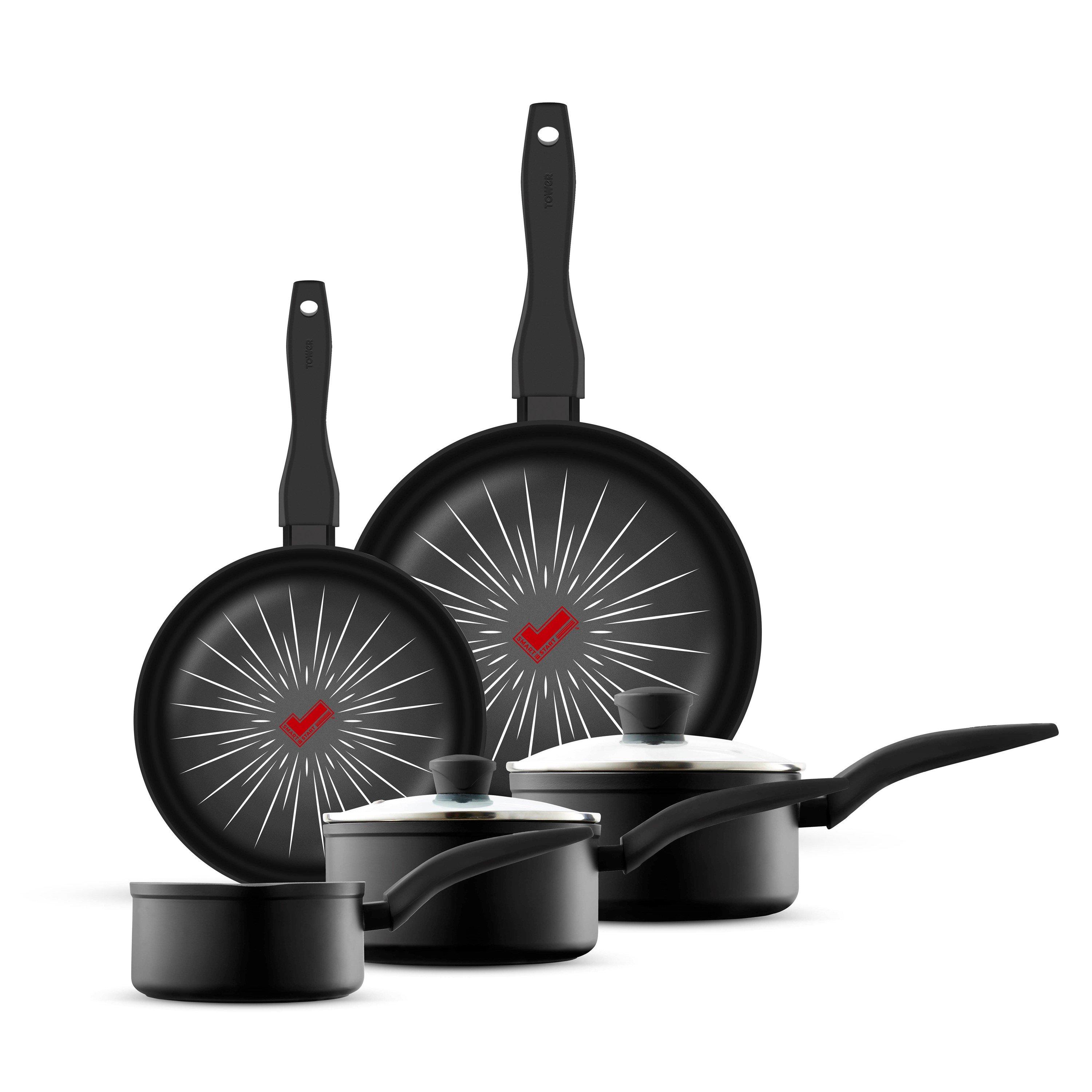 Tower Smart Start Forged 5 Piece Cookware Set Black - Image 6
