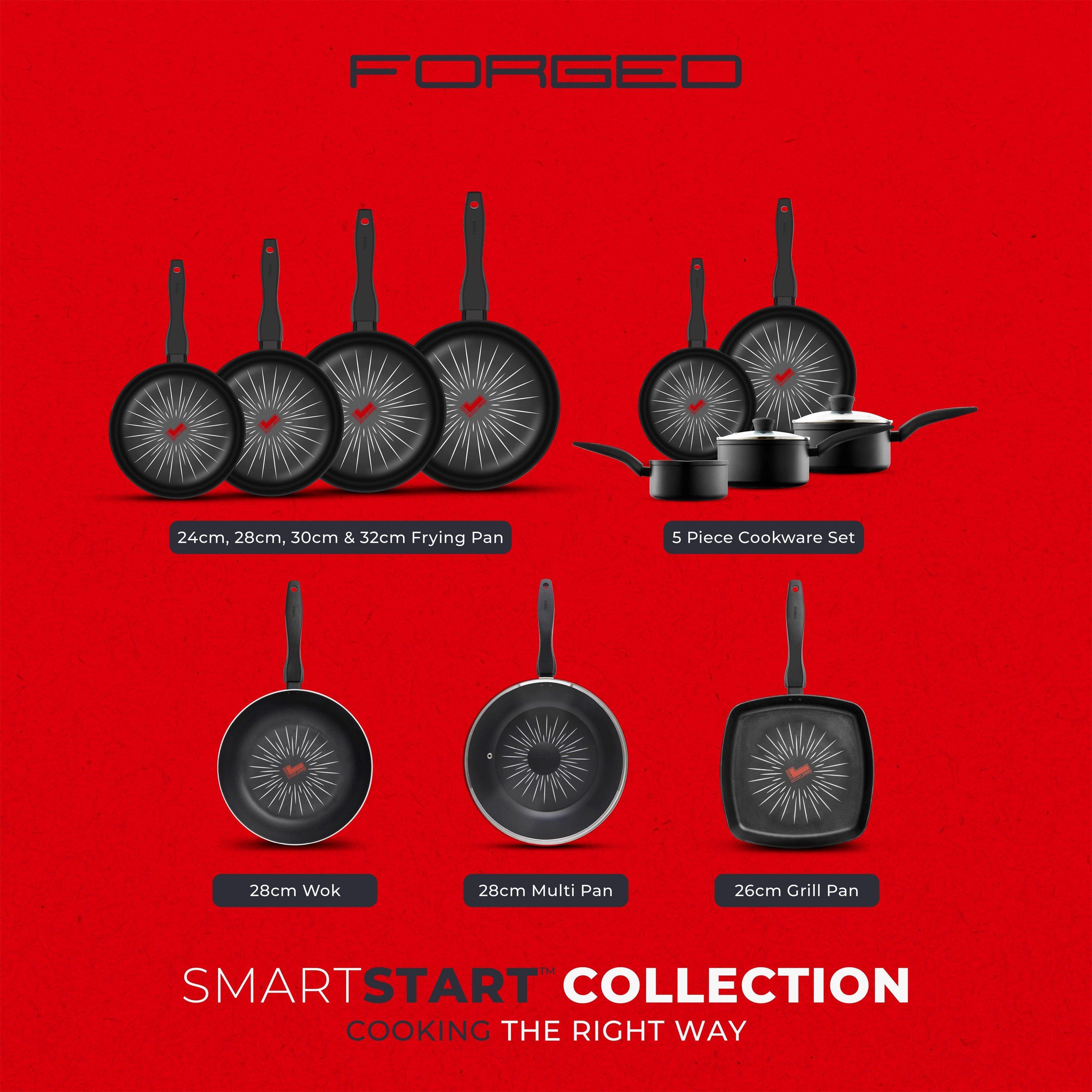Black - Tower - Smart Start Forged 5pc Cookware Set - 11
