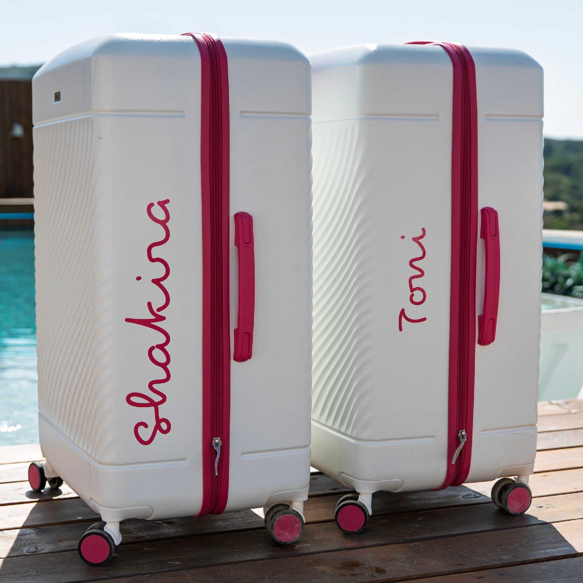 White/Pink - Rock - Rock Love Island Suitcase White/Pink - 8