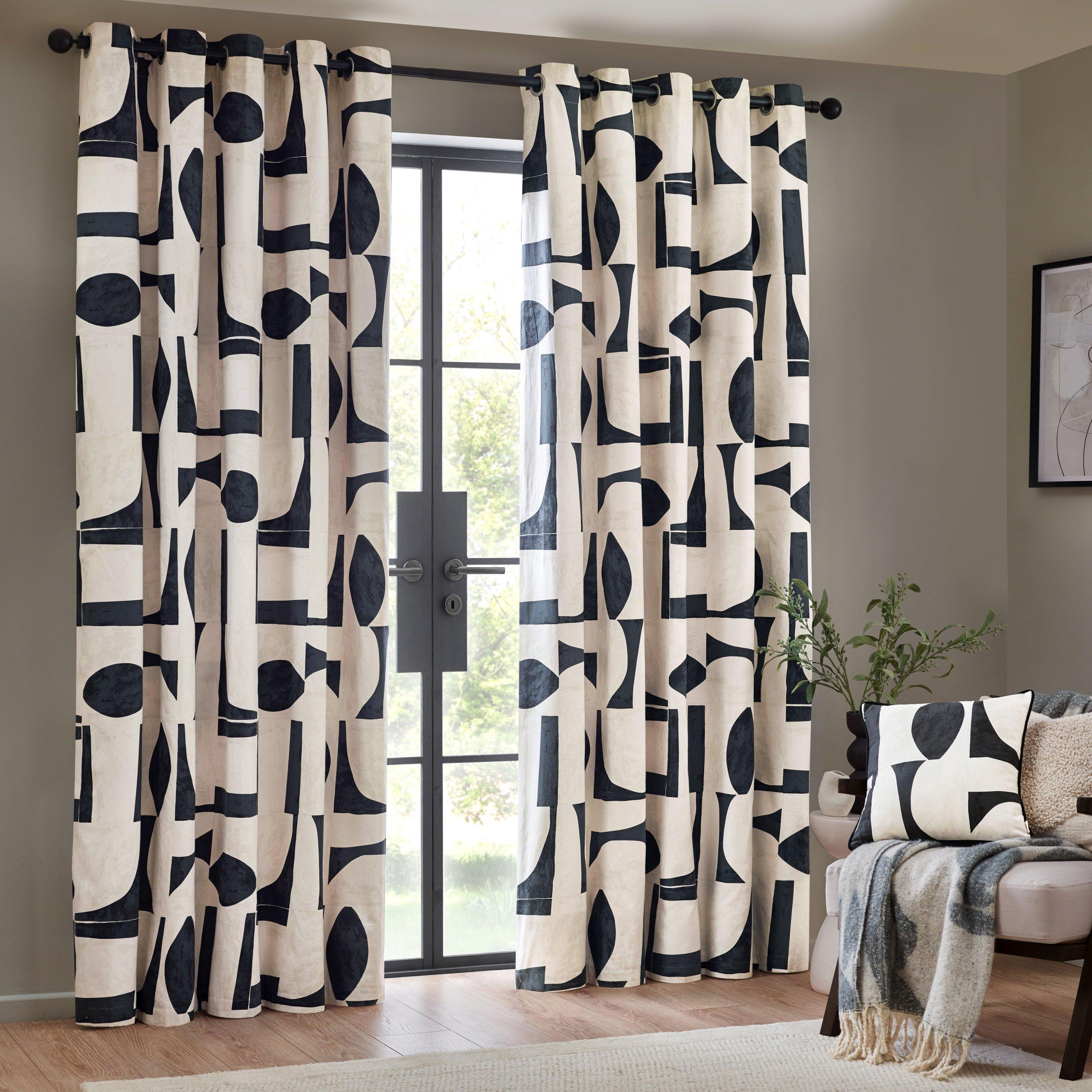 Dusk - Hoem - Carro Abstract Eyelet Curtains - 2
