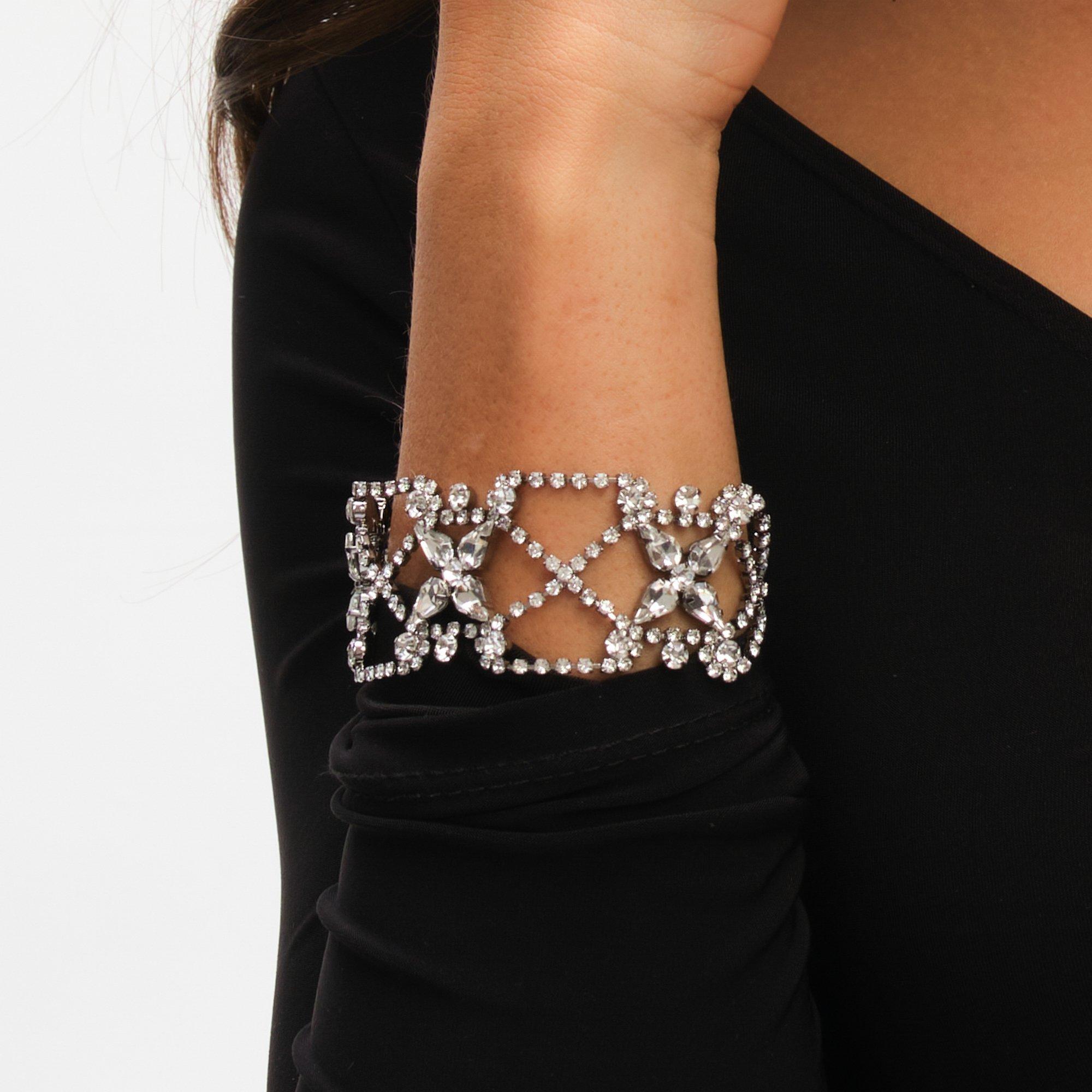 Black - Mood - Hematite Crystal Lattice Bracelet - 2