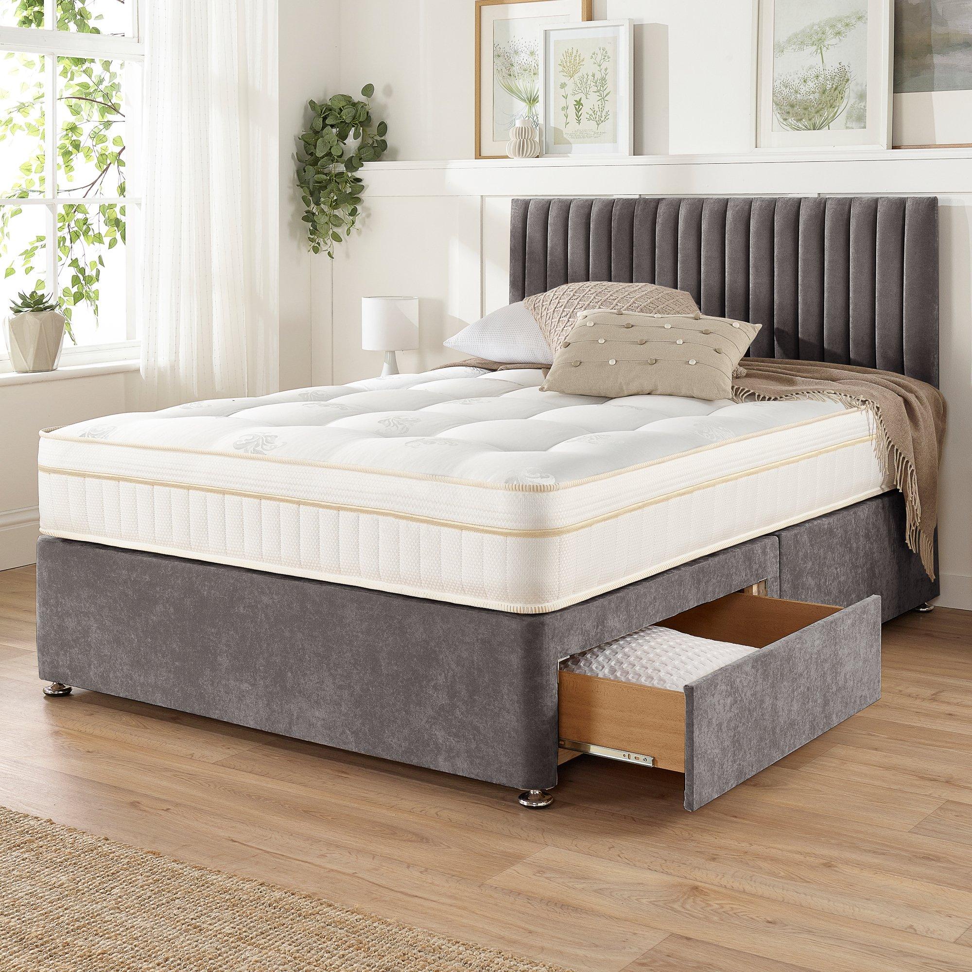 Slate - Aspire - Aspire Grant Divan with Mattress 2 Drawers - 5