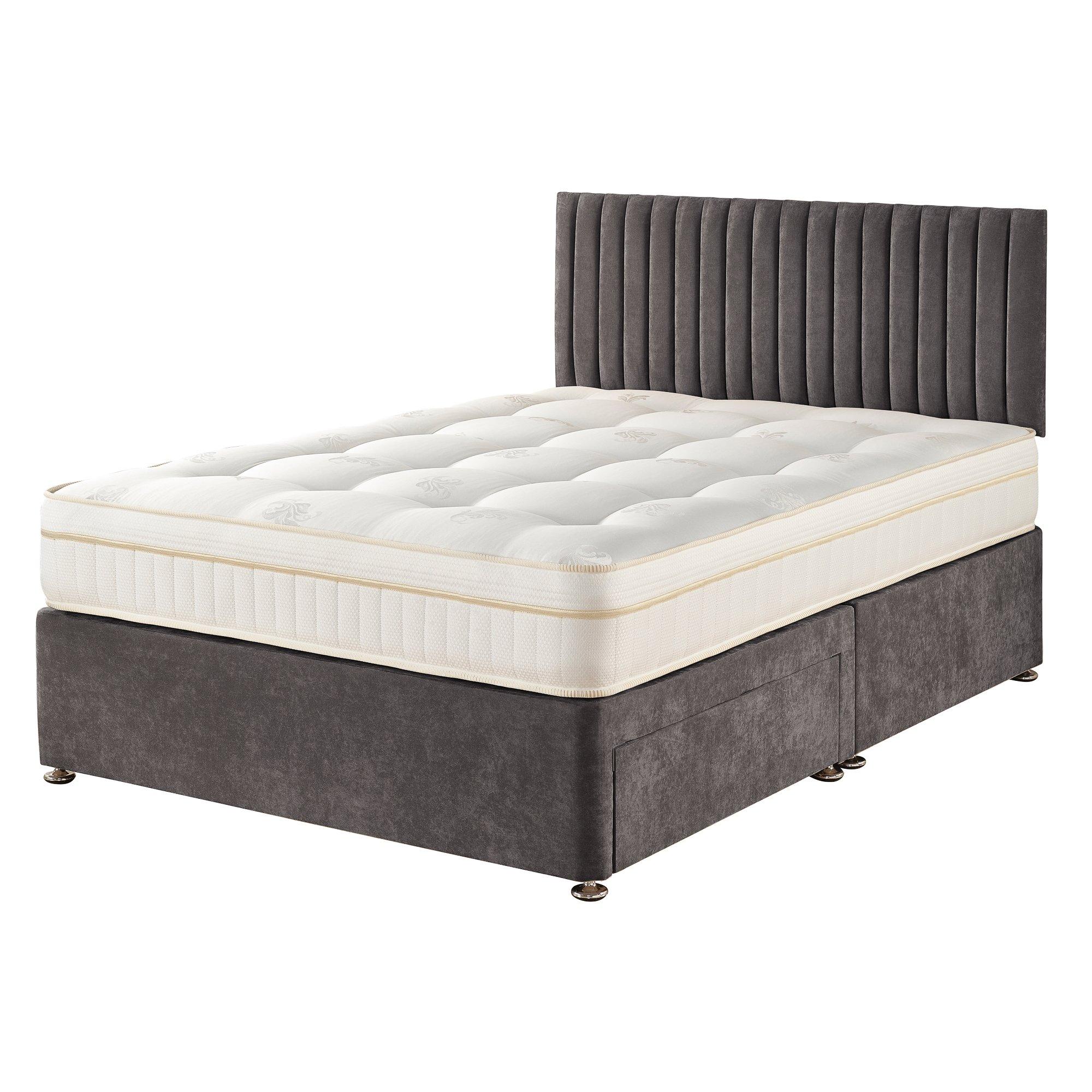 Slate - Aspire - Aspire Grant Divan with Mattress 2 Drawers - 6