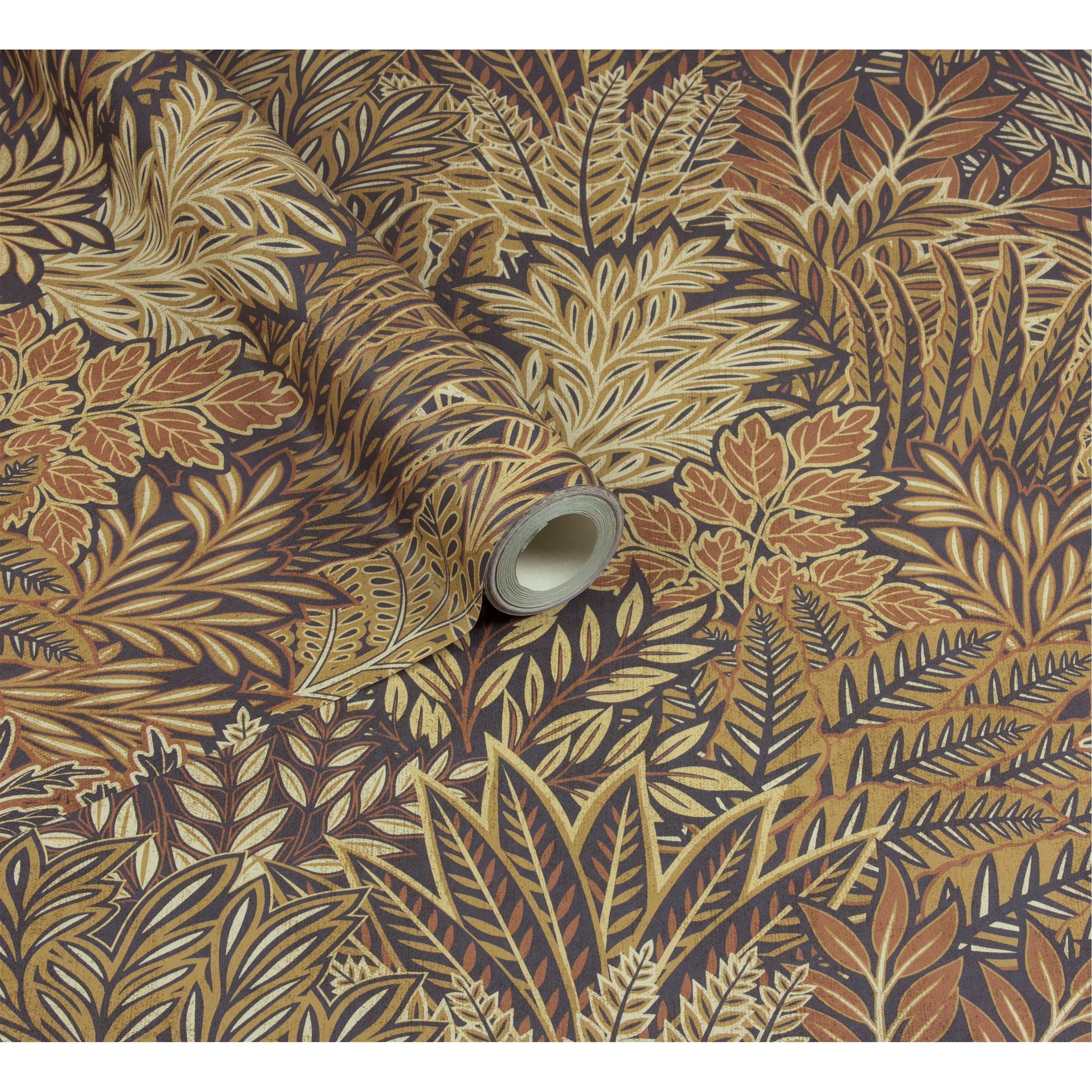 Orange - Arthouse - Illustrated Foliage Rust Wallpaper - 2