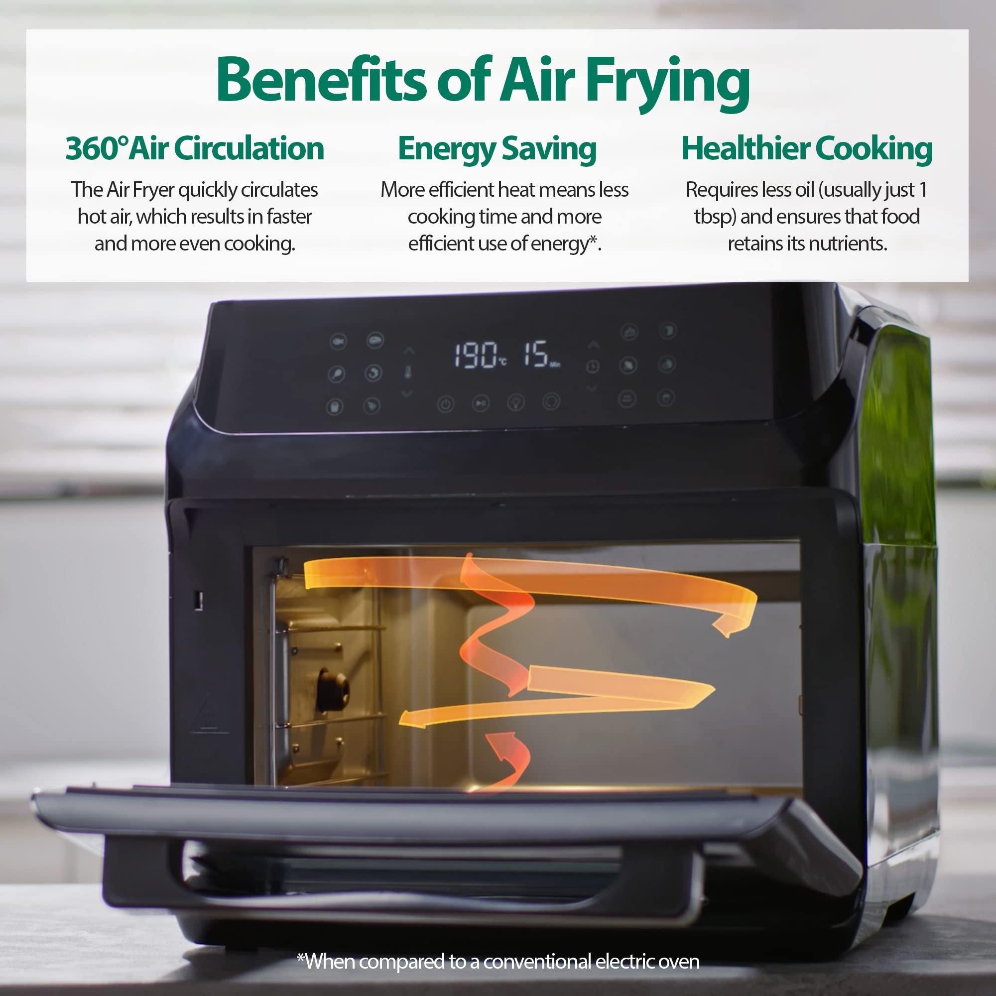 Black - Statesman - SKAO15017BK 15 LITRE 13-IN-1 DIGITAL AIR FRYER OVE - 3