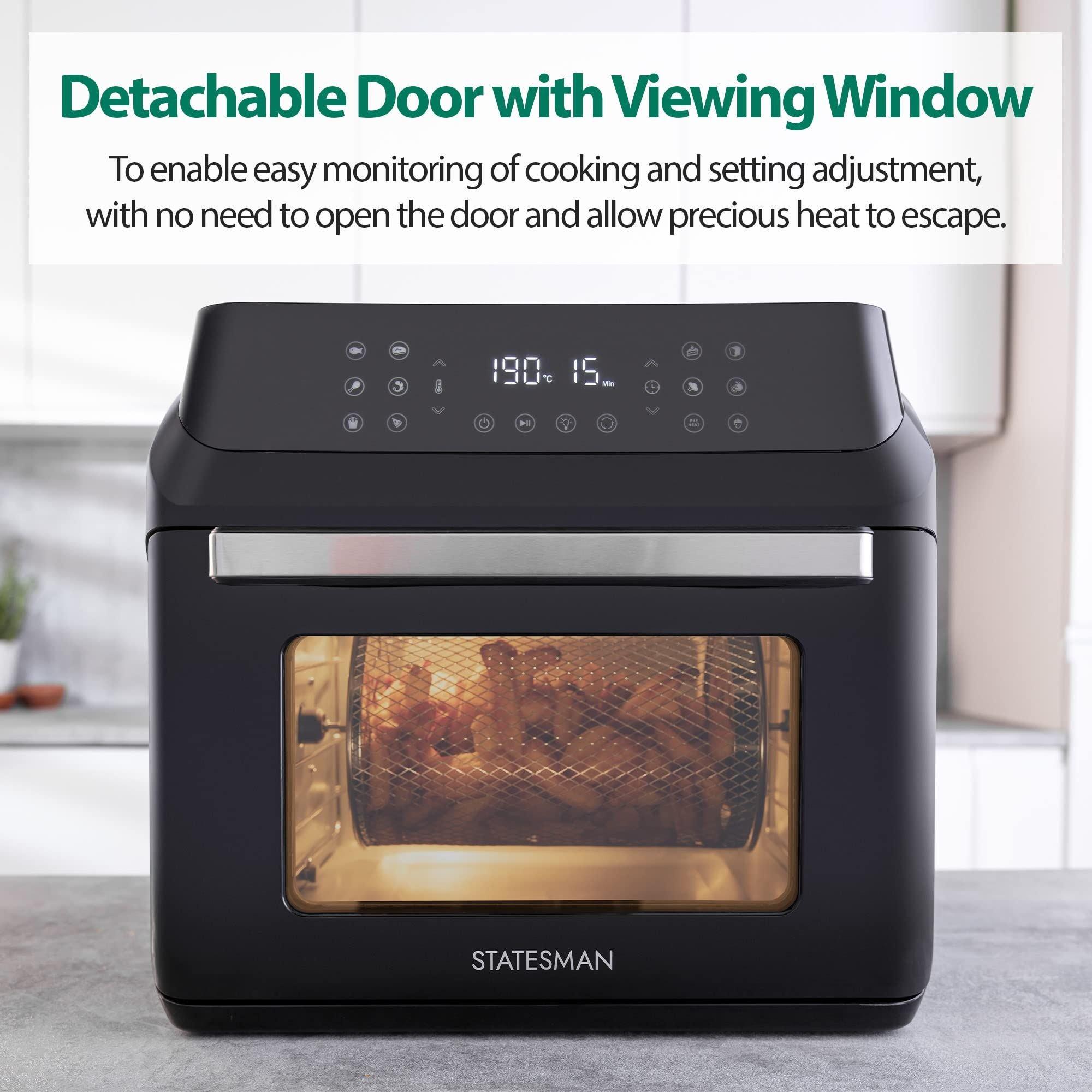 Black - Statesman - SKAO15017BK 15 LITRE 13-IN-1 DIGITAL AIR FRYER OVE - 4