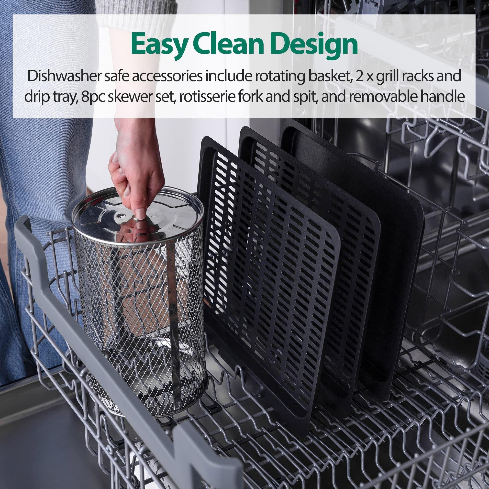 Black - Statesman - SKAO15017BK 15 LITRE 13-IN-1 DIGITAL AIR FRYER OVE - 7