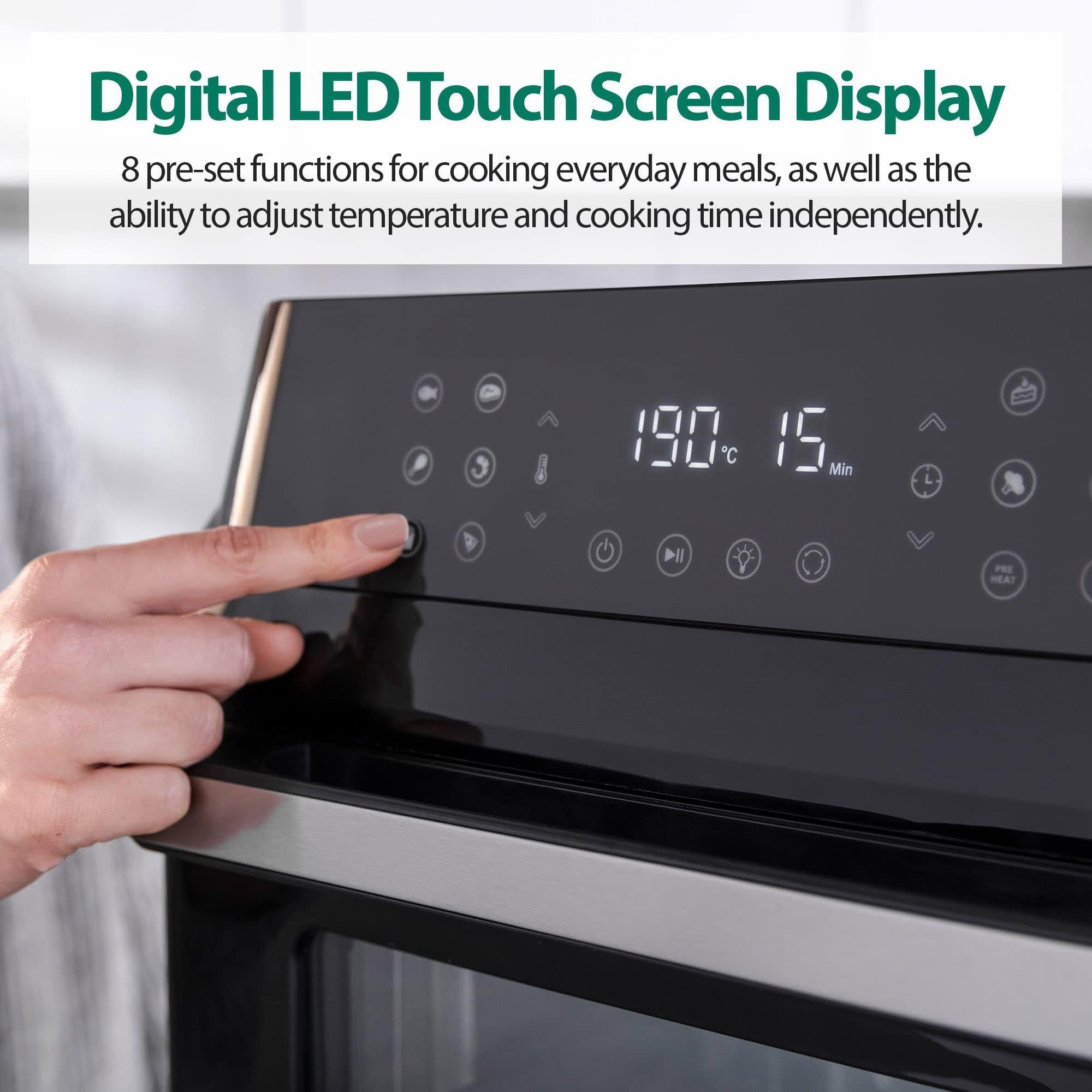 Black - Statesman - SKAO15017BK 15 LITRE 13-IN-1 DIGITAL AIR FRYER OVE - 8