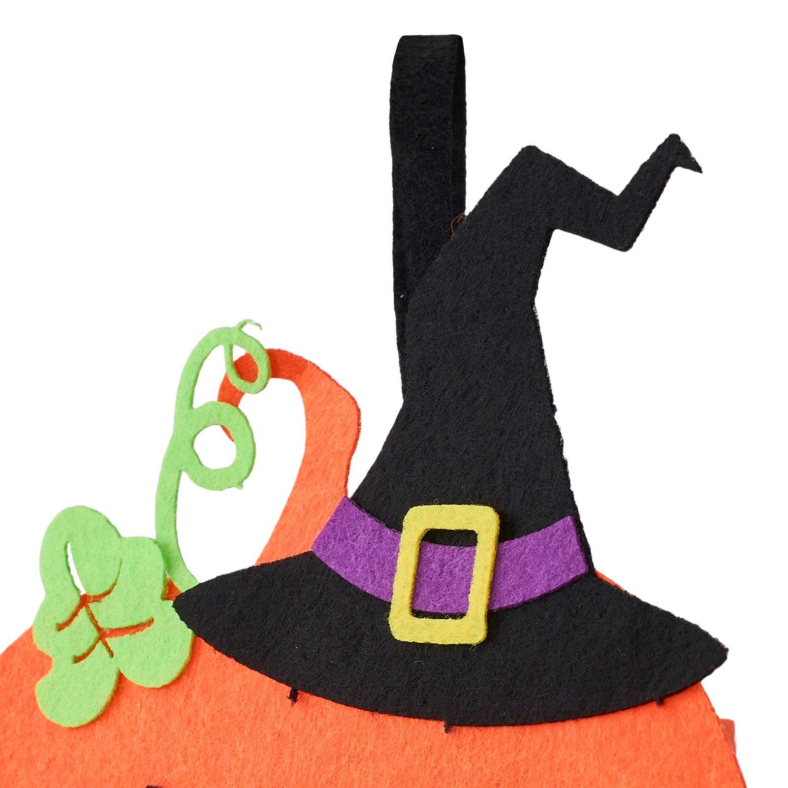 Orange - LIFE IDEAS - 2 Pack Halloween Felt Trick or Treat Bags - 12