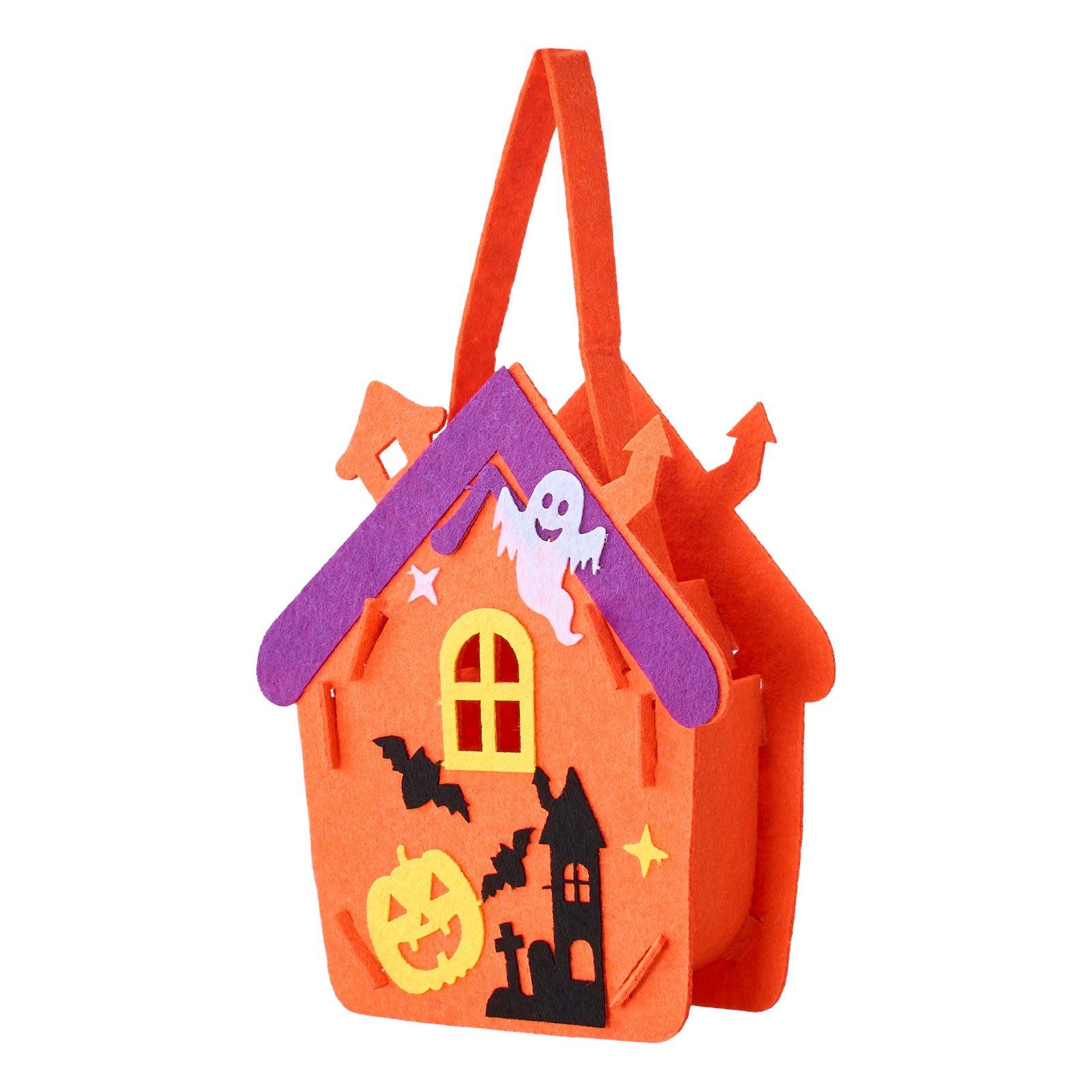 Orange - LIFE IDEAS - 2 Pack Halloween Felt Trick or Treat Bags - 3