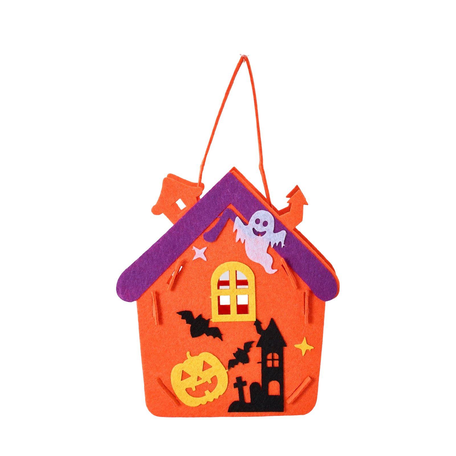 Orange - LIFE IDEAS - 2 Pack Halloween Felt Trick or Treat Bags - 4