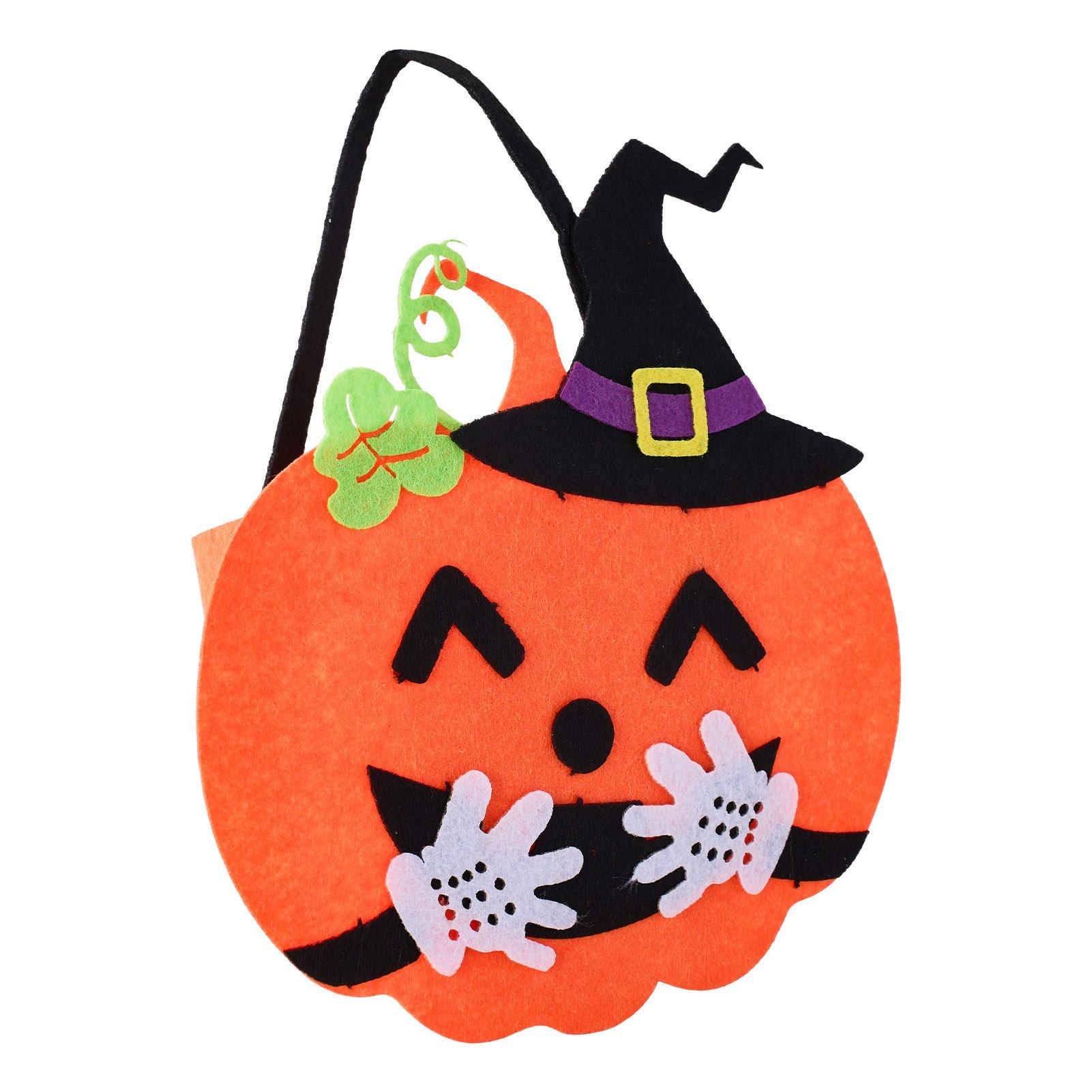 Orange - LIFE IDEAS - 2 Pack Halloween Felt Trick or Treat Bags - 7