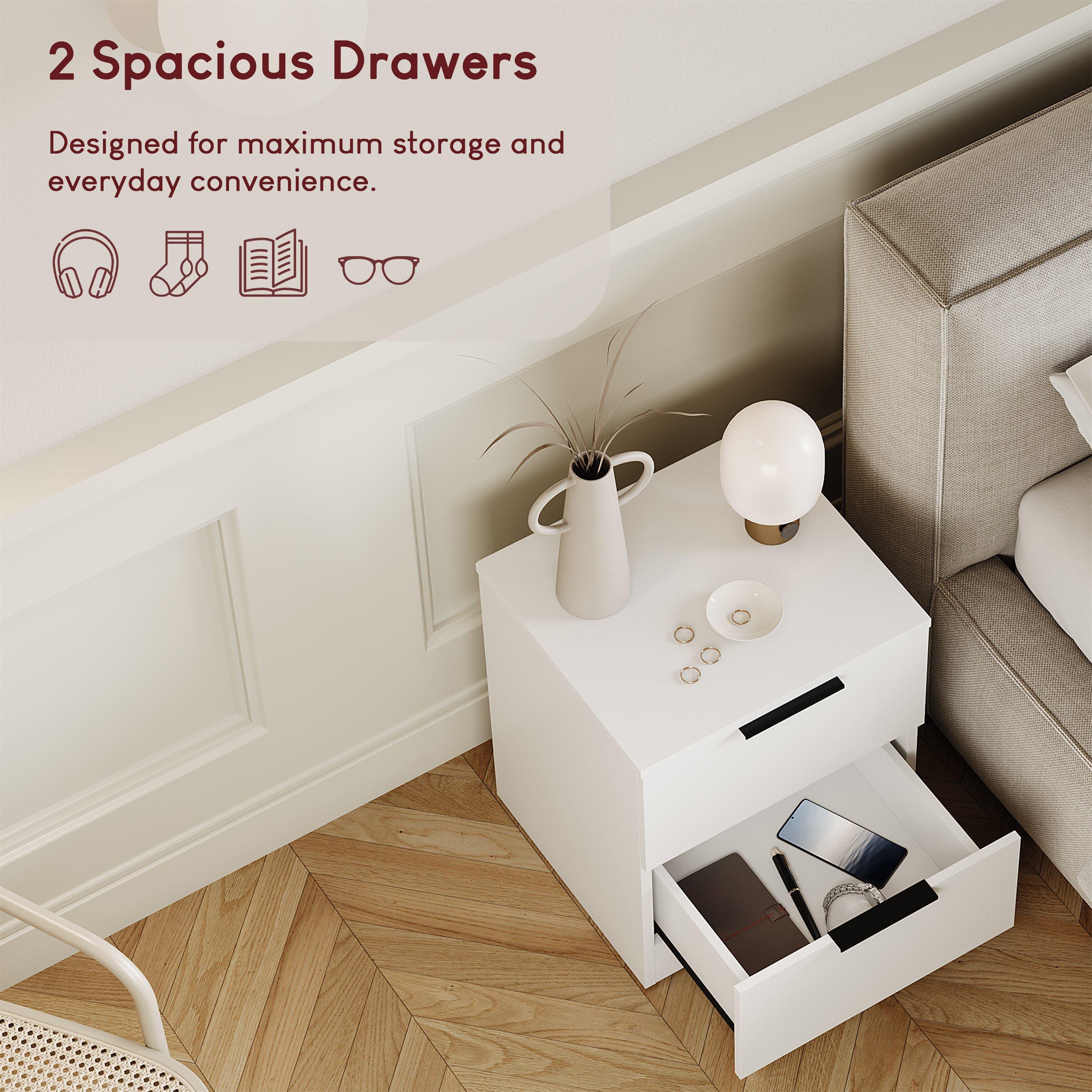 White - Lassic - Vida Designs Trega 3 Piece Bedroom Set 5 - 2