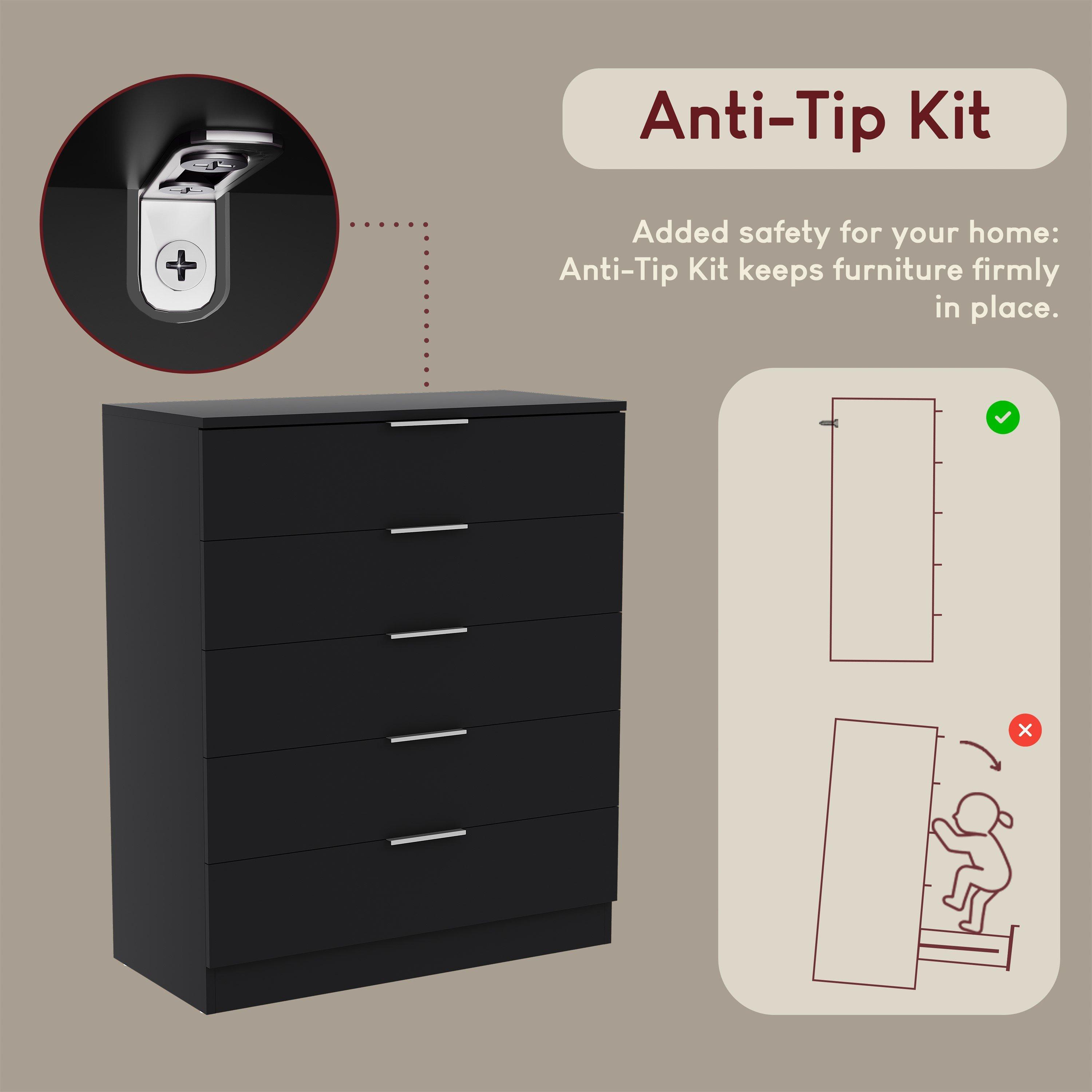 Black - Lassic - Vida Designs Trega 3 Piece Bedroom Set 5 - 8