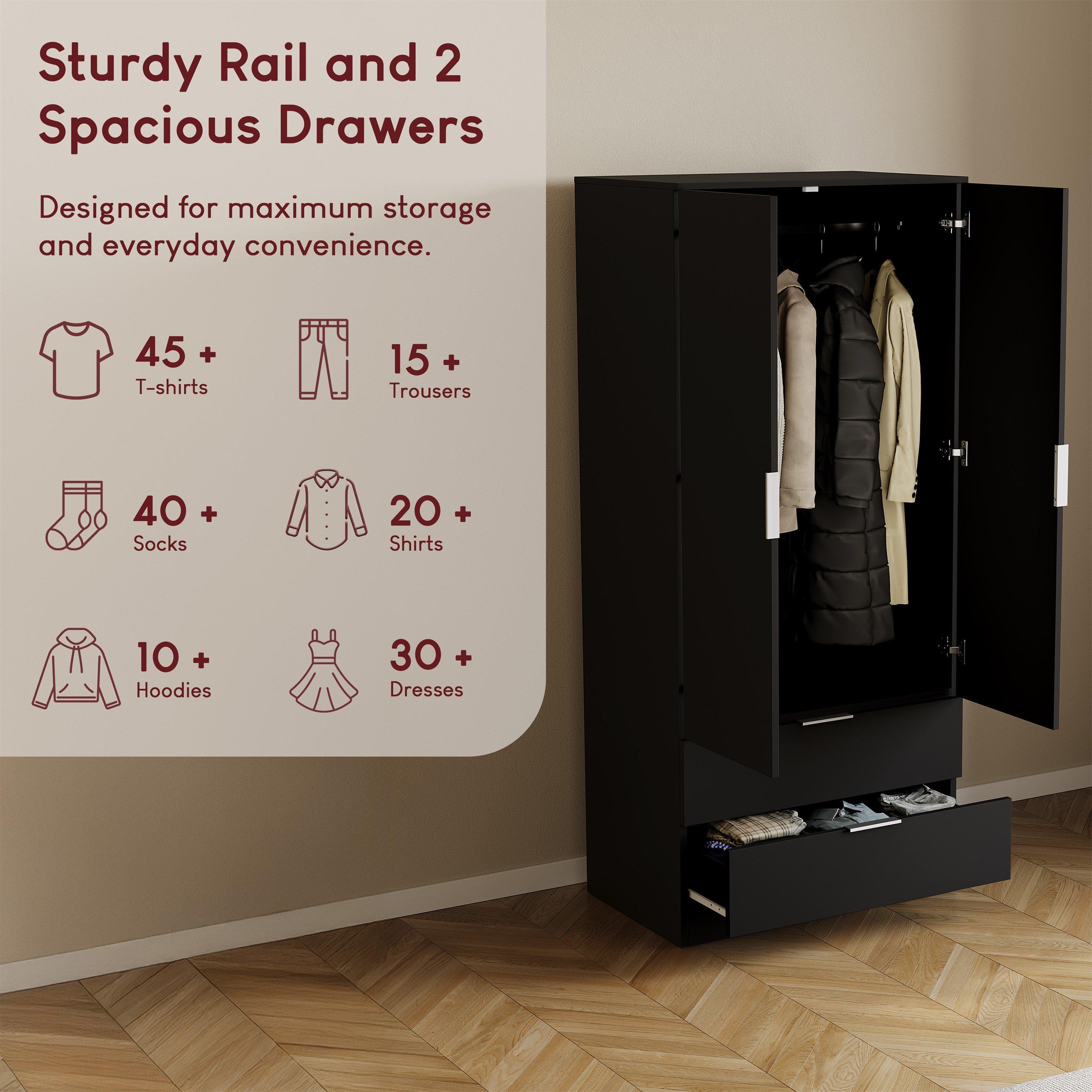 Black - Lassic - Vida Designs Trega 3 Piece Bedroom Set 5 - 9