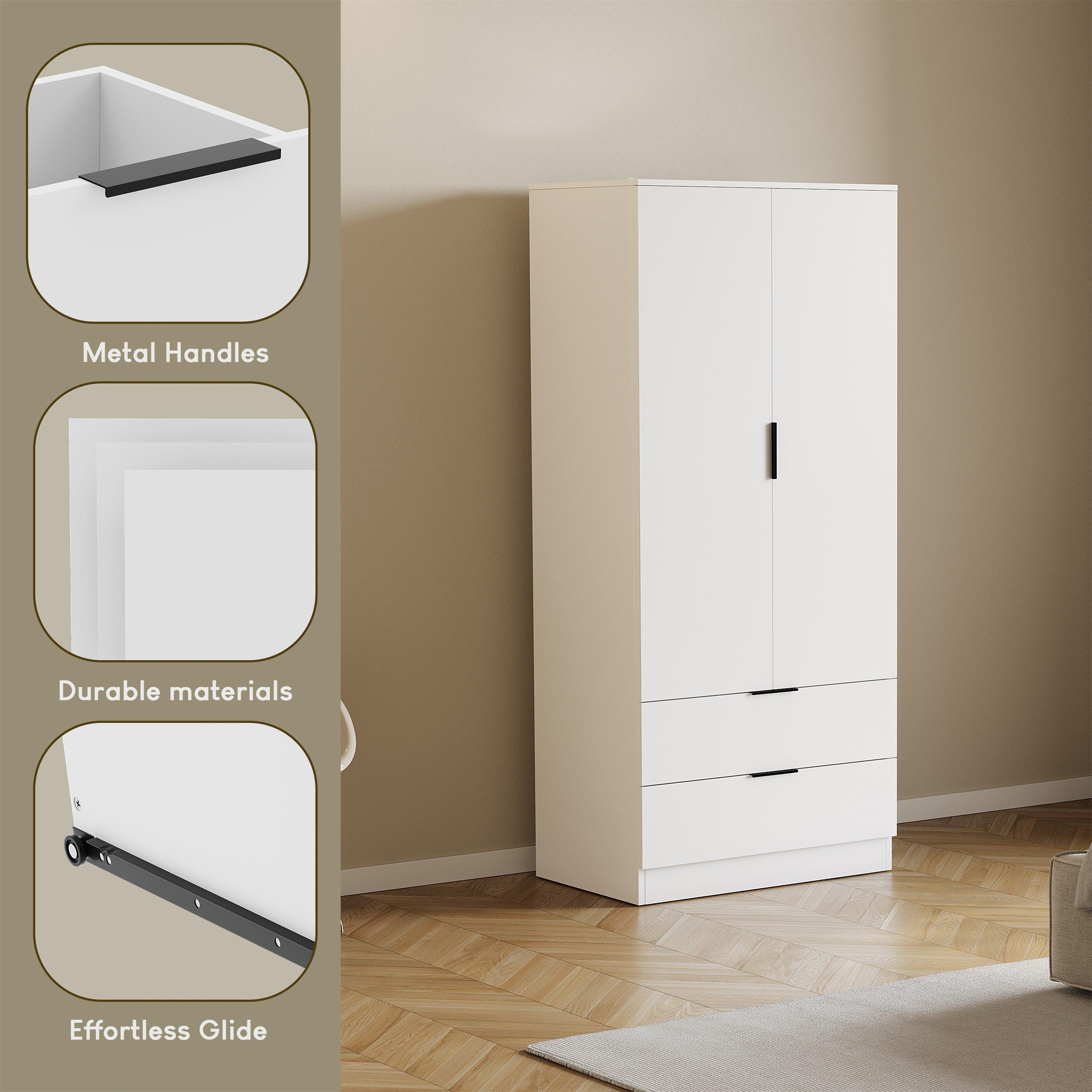 White - Lassic - Vida Designs Trega 3 Piece Bedroom Set 6 - 11