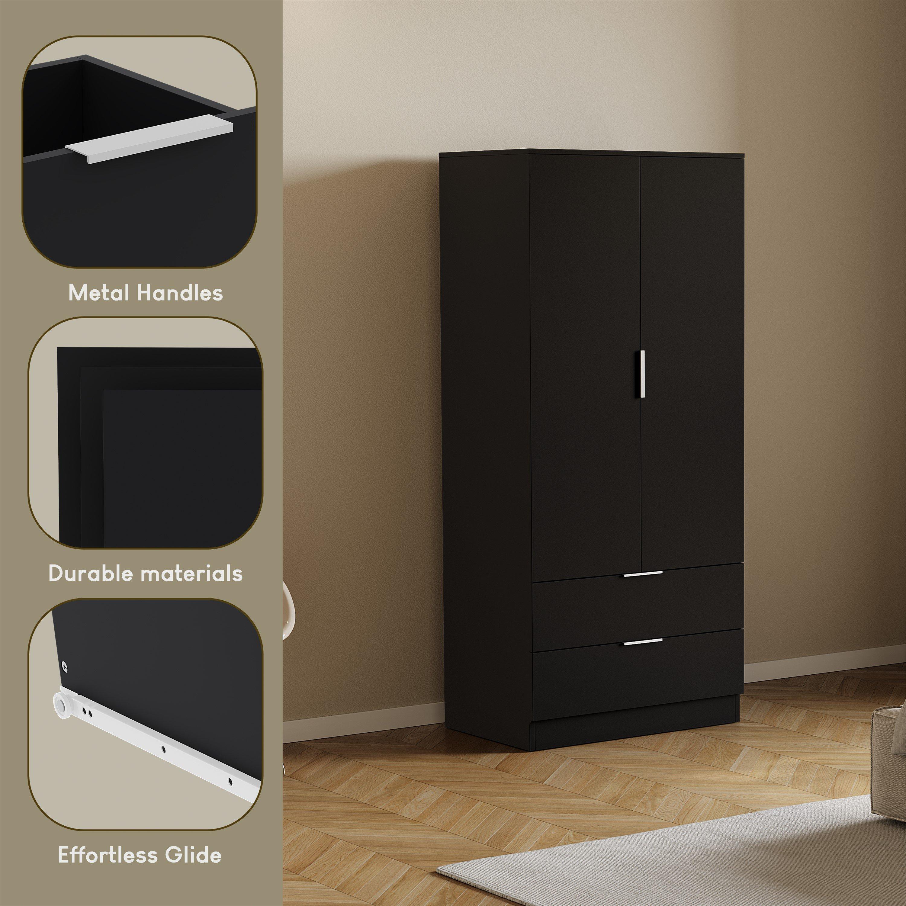 Black - Lassic - Vida Designs Trega 3 Piece Bedroom Set 6 - 11