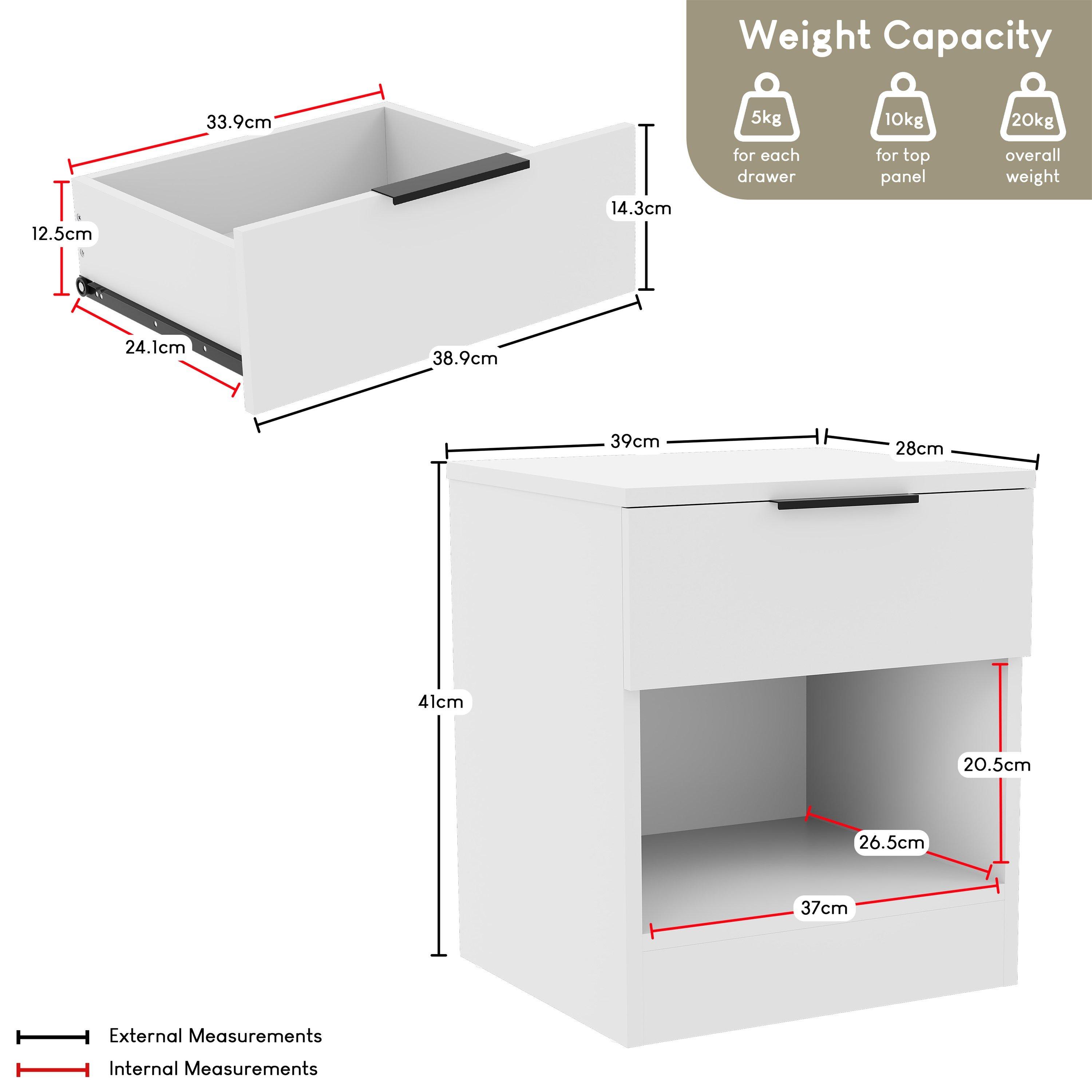 White - Lassic - Vida Designs Trega 4 Piece Bedroom Set 1 - 3