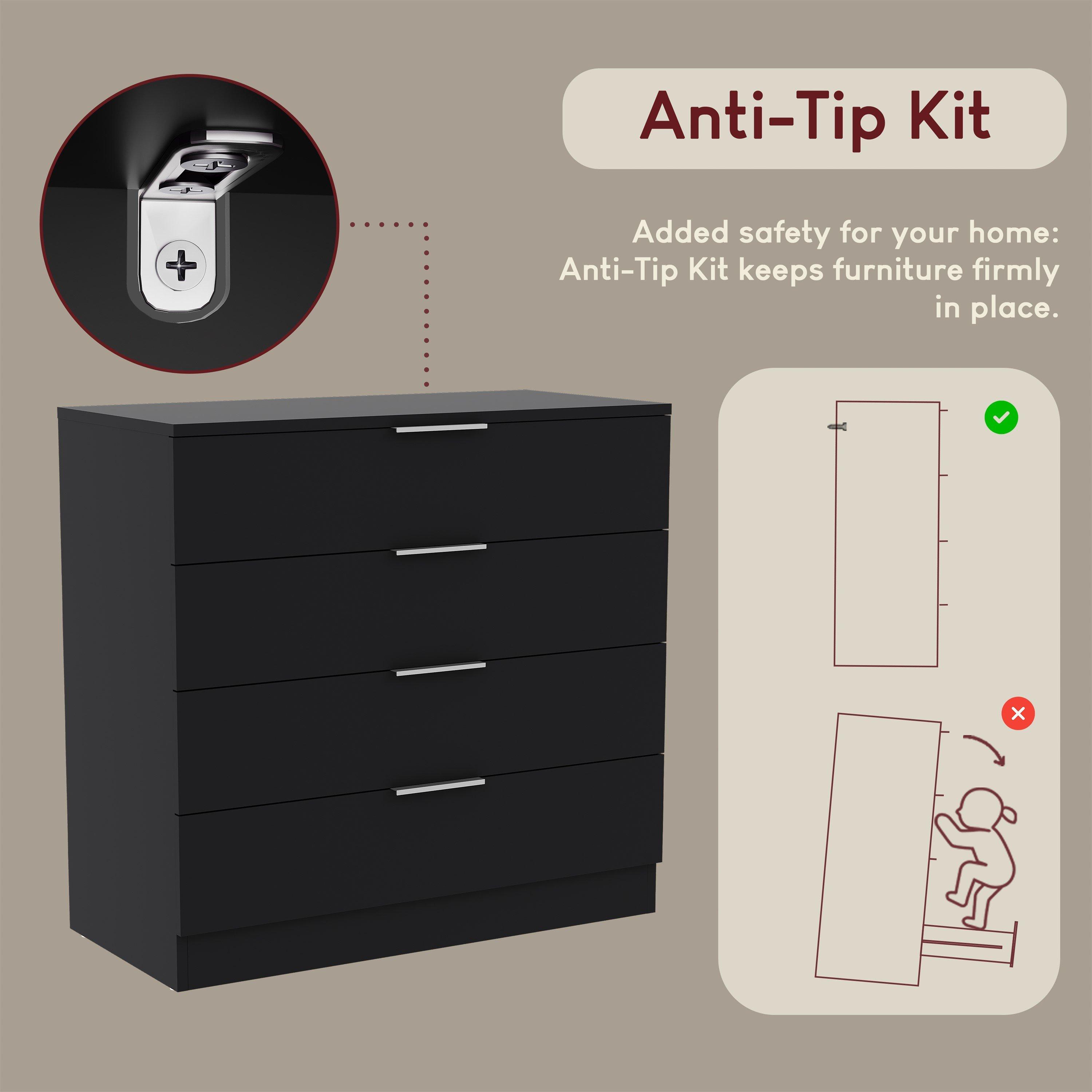 Black - Lassic - Vida Designs Trega 4 Piece Bedroom Set 1 - 8