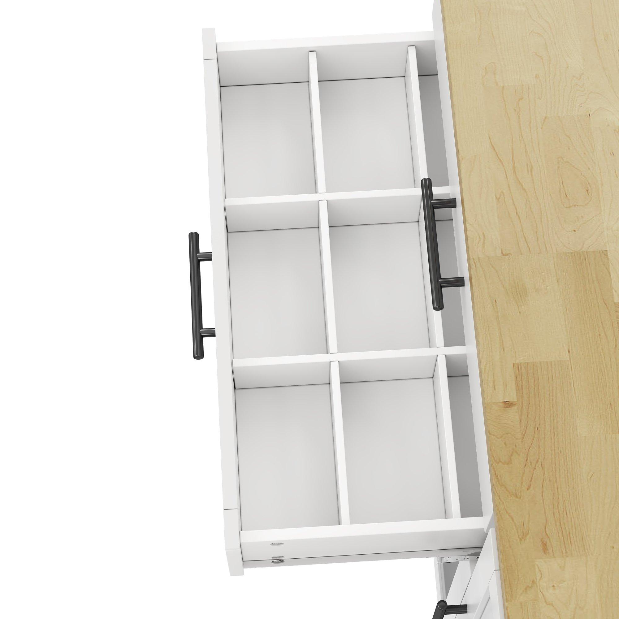 White/Oak - Urban Meuble - Mobile Kitchen Island Trolley with Foldable Top - 16