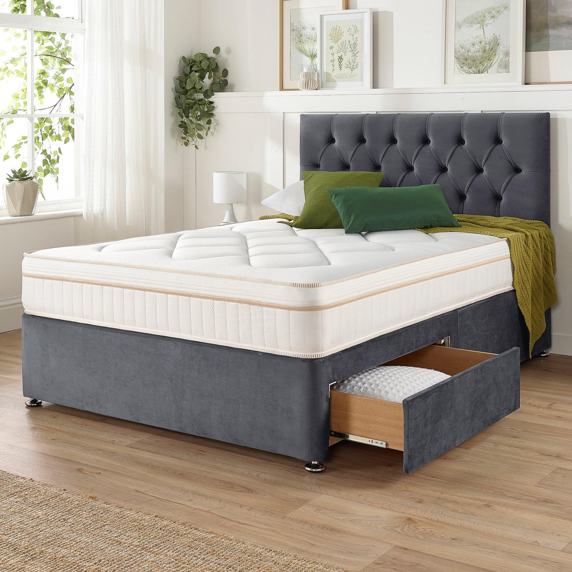 Grey - Aspire - Aspire Olivier Divan and Ortho Mattress 2 Drawers - 5