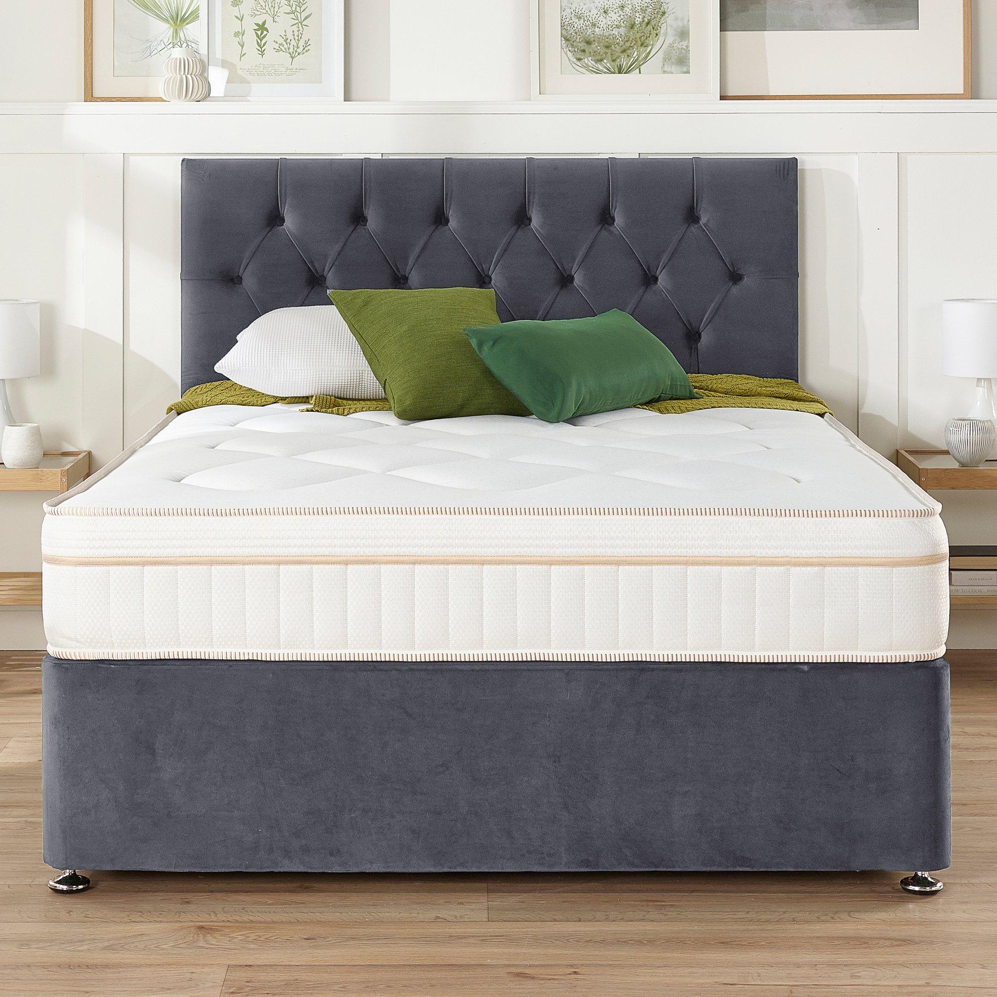 Grey - Aspire - Aspire Olivier Divan and Ortho Mattress 2 Drawers - 6