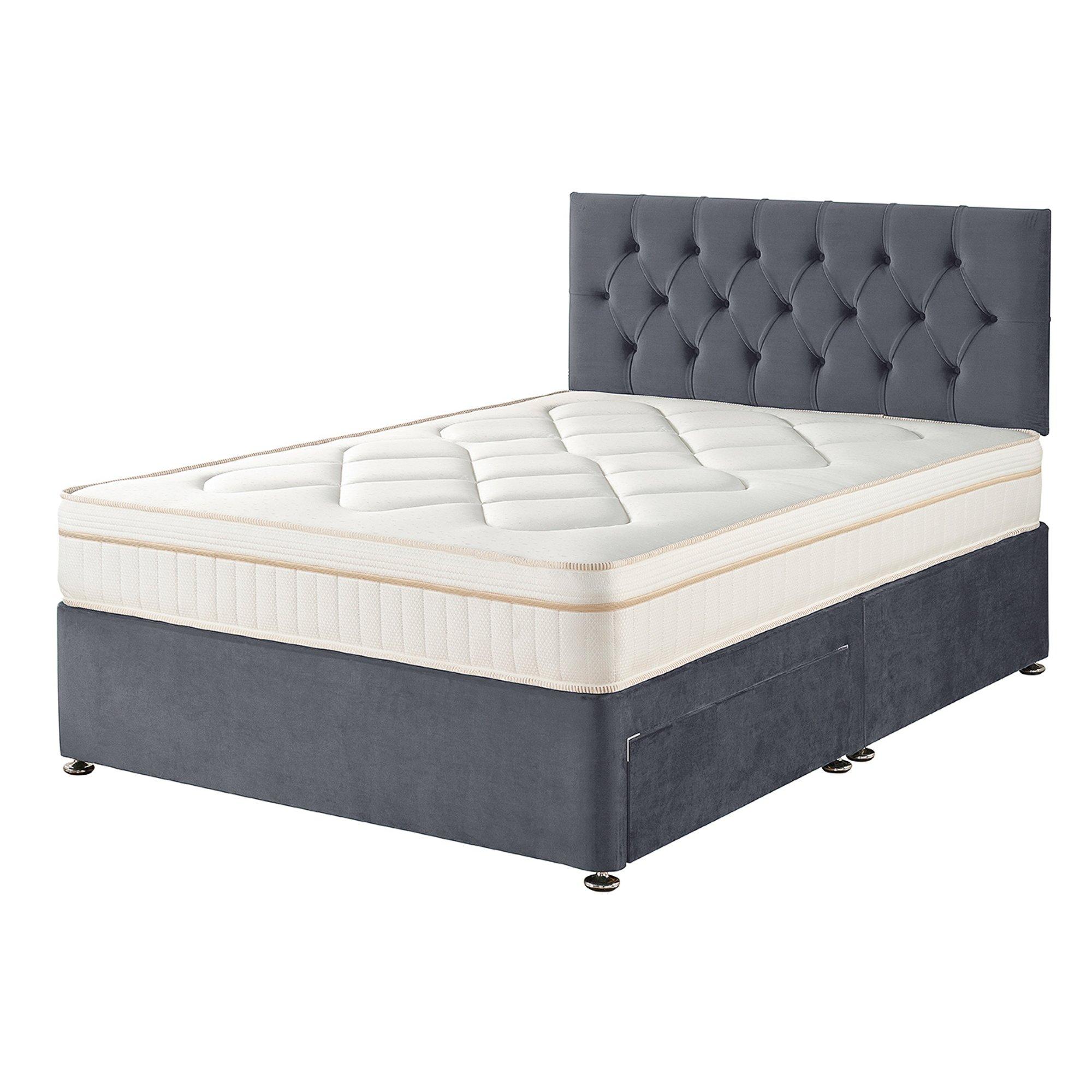 Grey - Aspire - Aspire Olivier Divan and Ortho Mattress 2 Drawers - 7