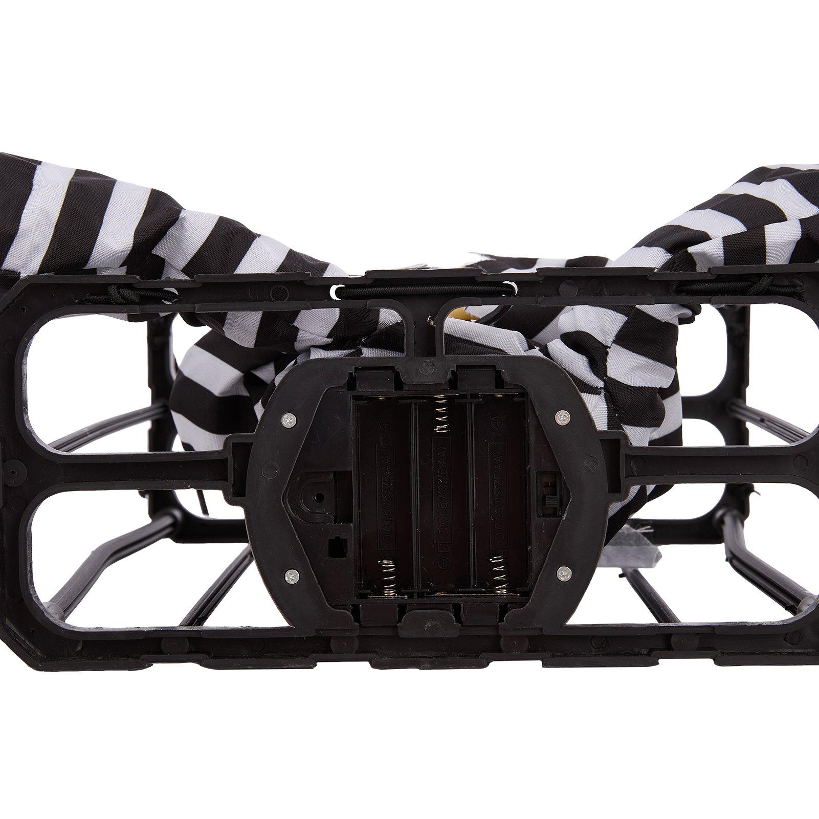 Black/White - LIFE IDEAS - Halloween Screaming Animated Prop Scary Skull - 5
